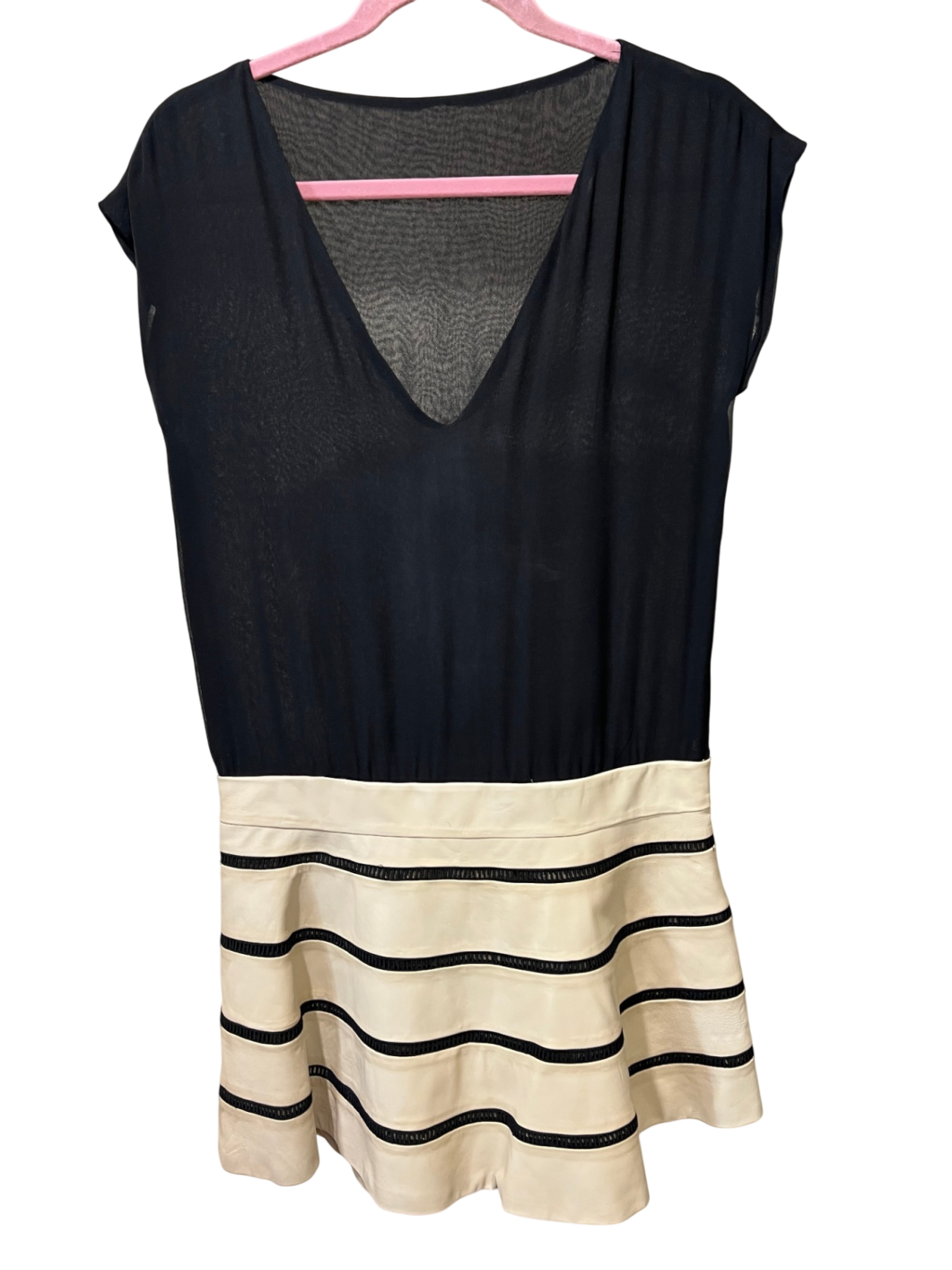 Jay Ahr Kleid 36 Dunkelblau und Creme Sehr gut