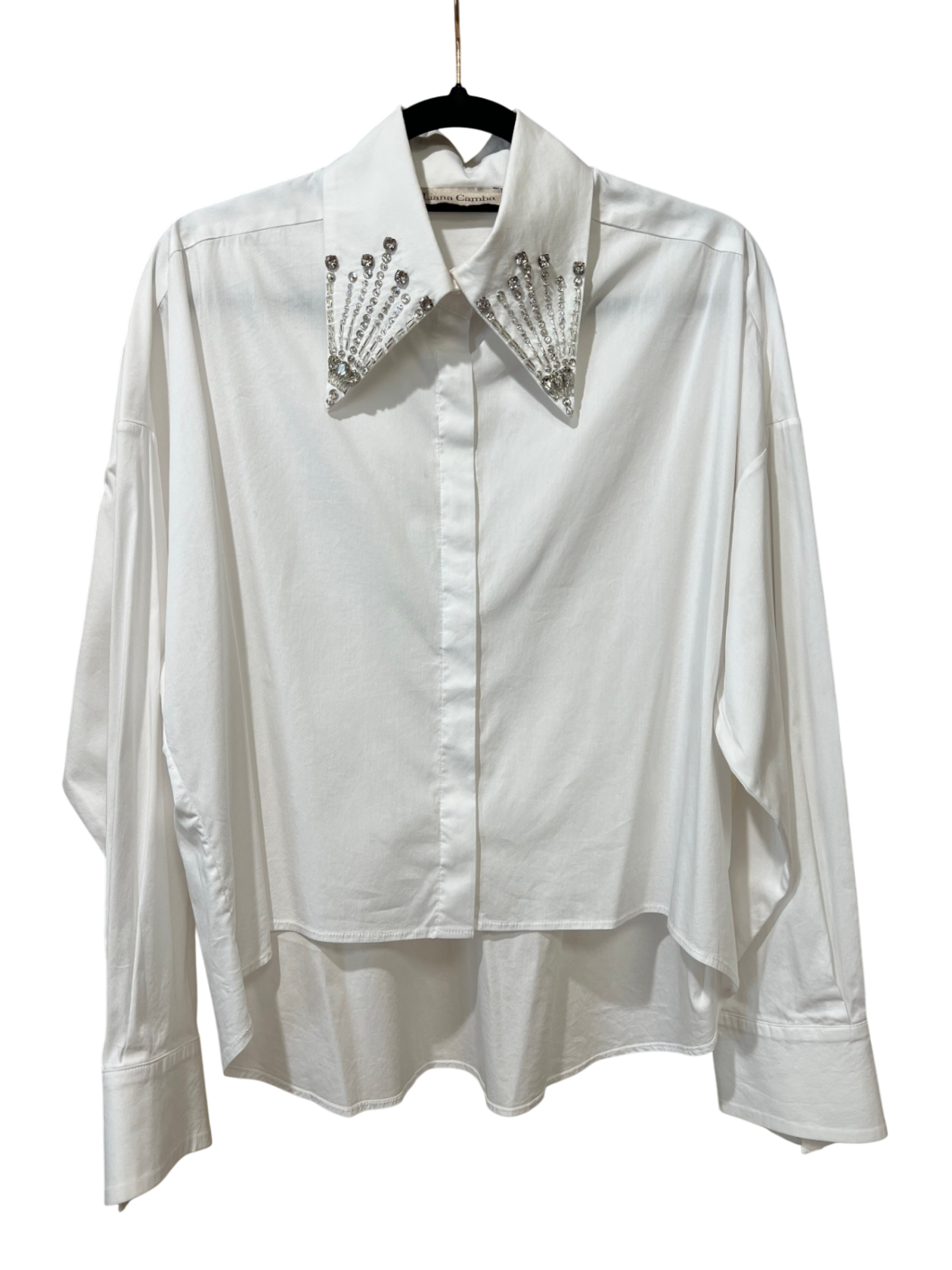 Liana Camba Hemdbluse 38/ M Weiß mit Straß