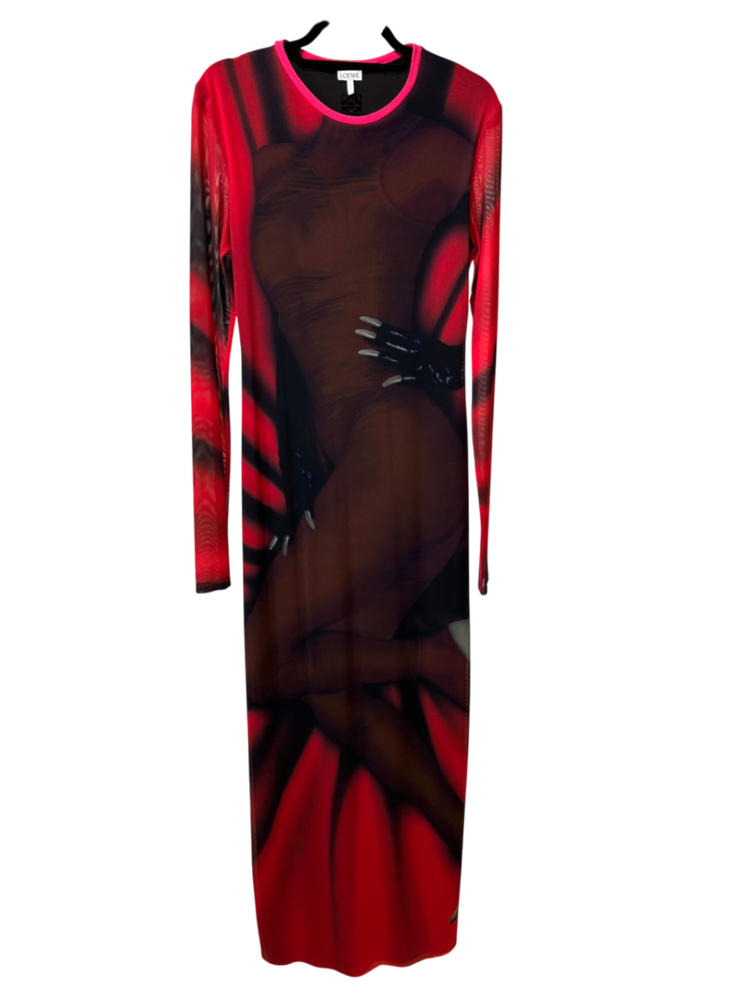 LOEWE Kleid 36 Rot, Schwarz, Sehr gut