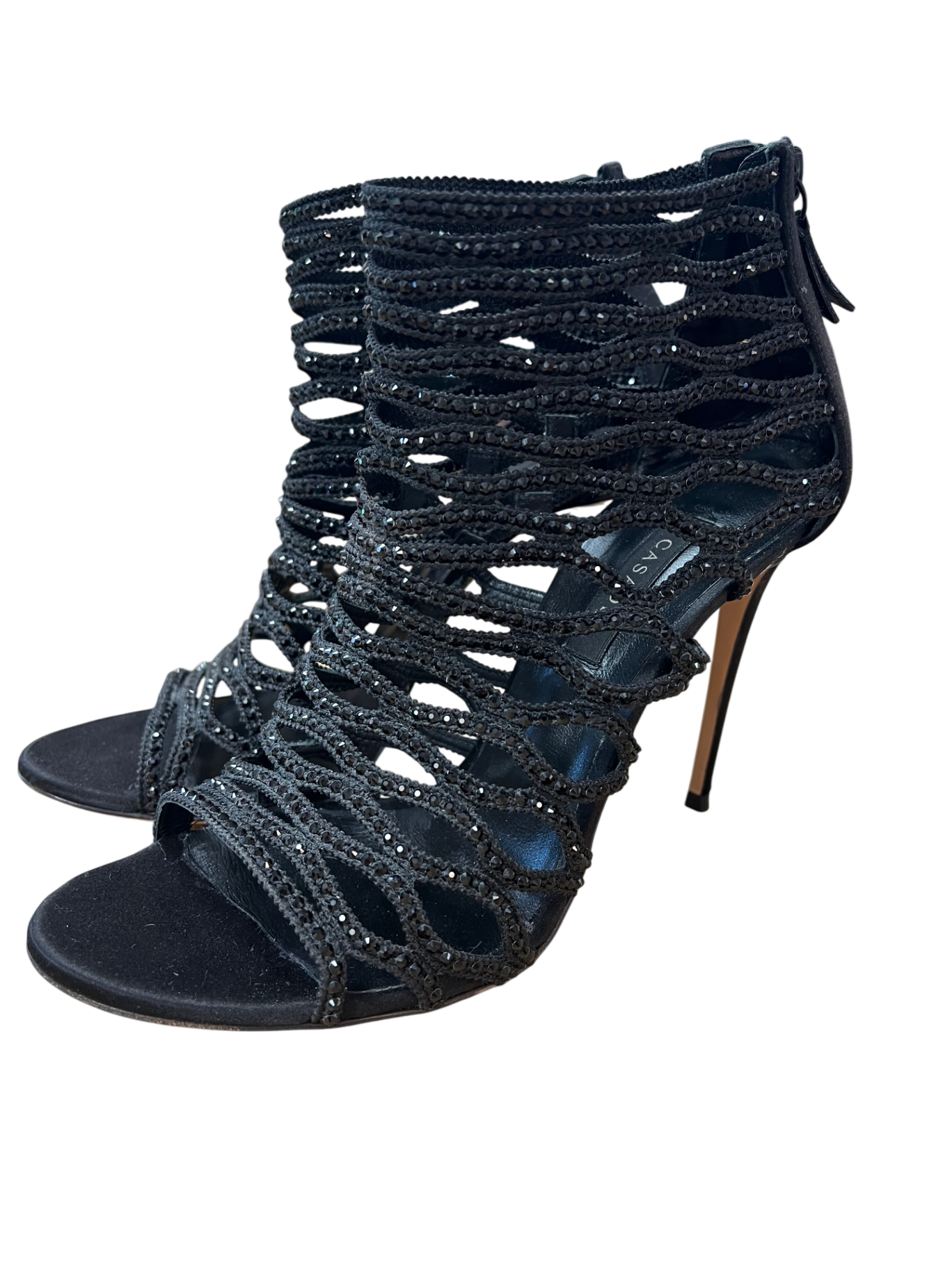 Casadei High Heel Sandalen 38 Schwarz Sehr gut