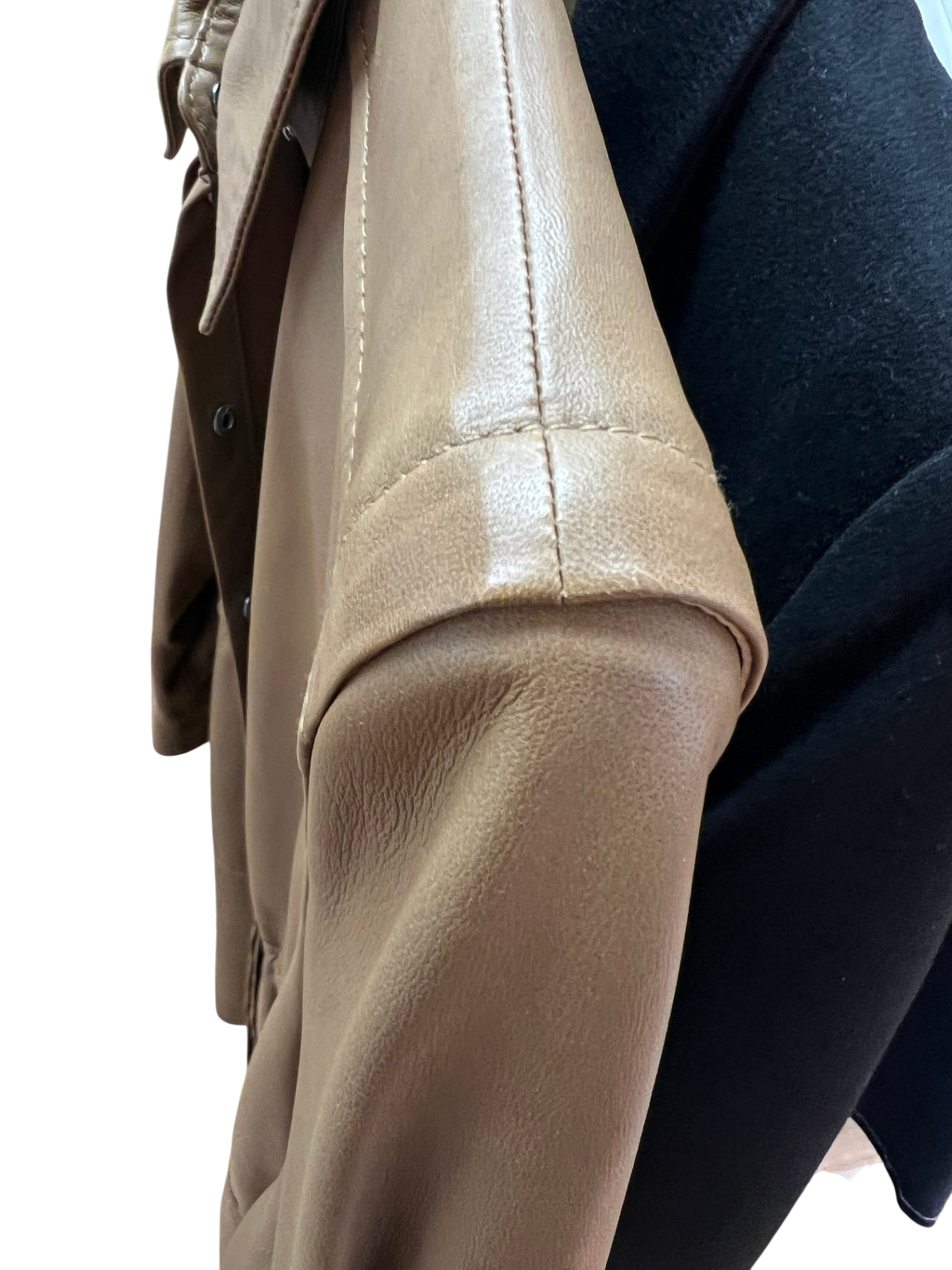 RIANI Ledermantel 40 Olivbraun NEU