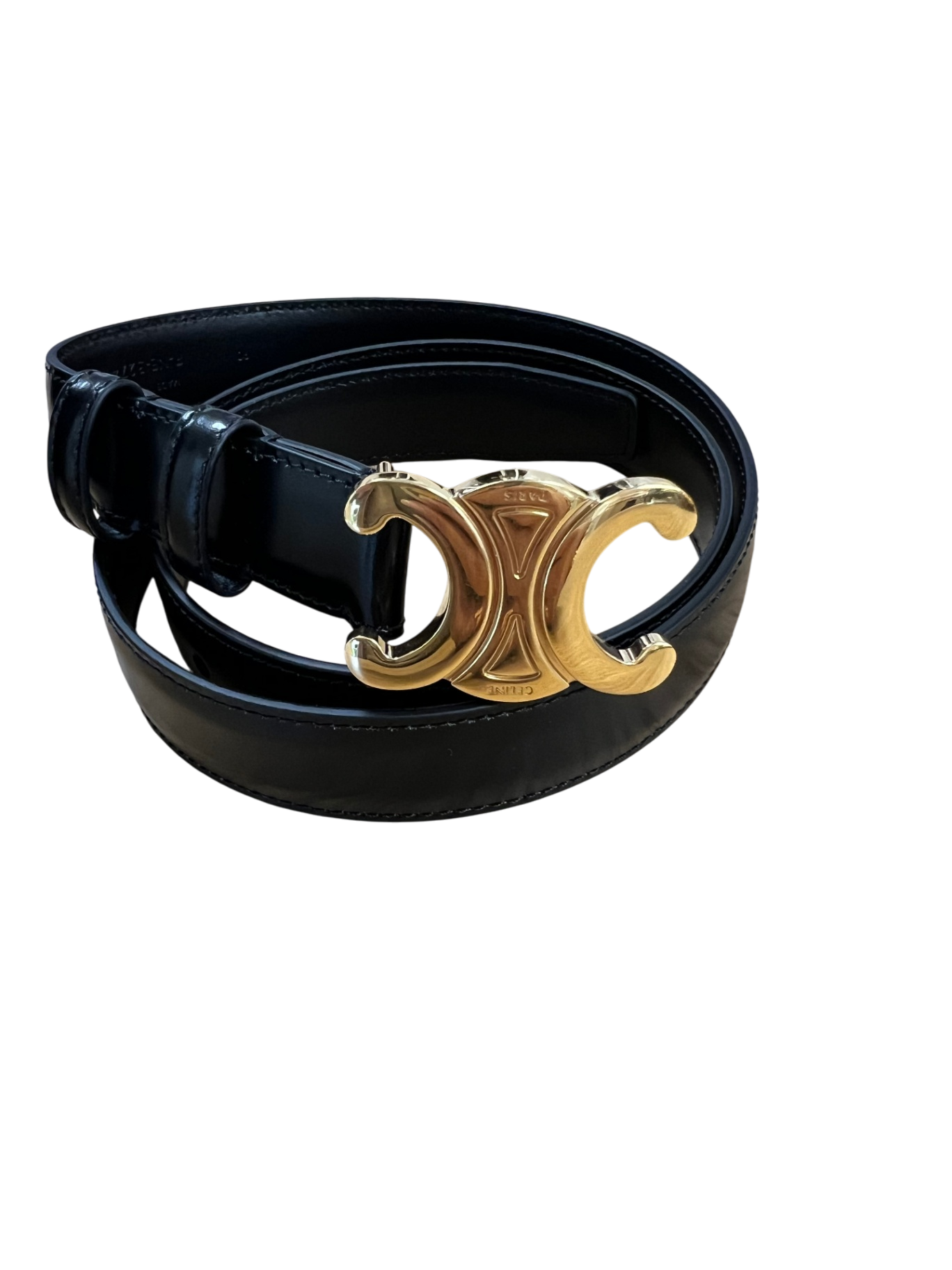 Celine Gürtel 90 cm Schwarz/Gold NEU