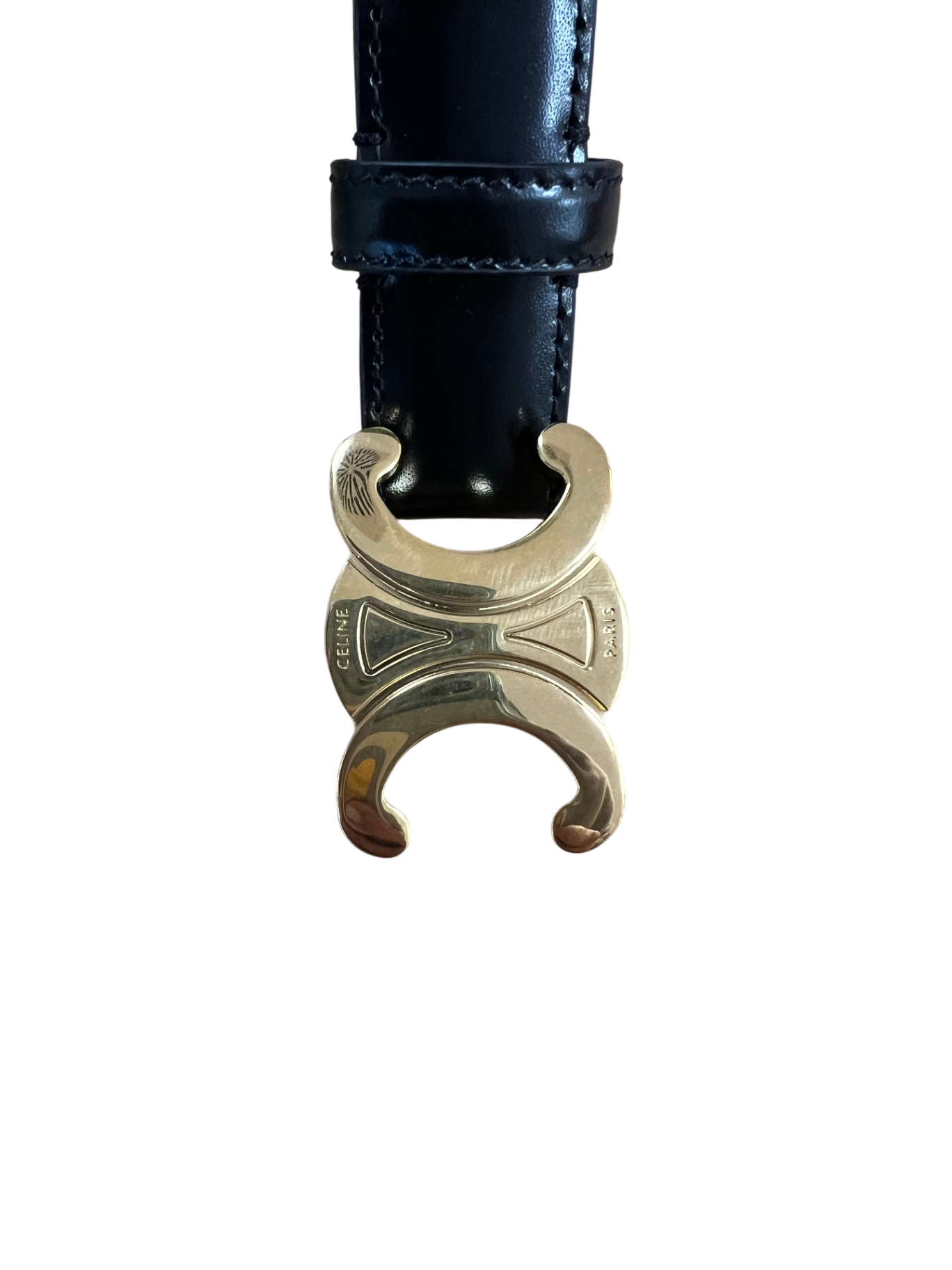 Celine Gürtel 90 cm Schwarz/Gold NEU