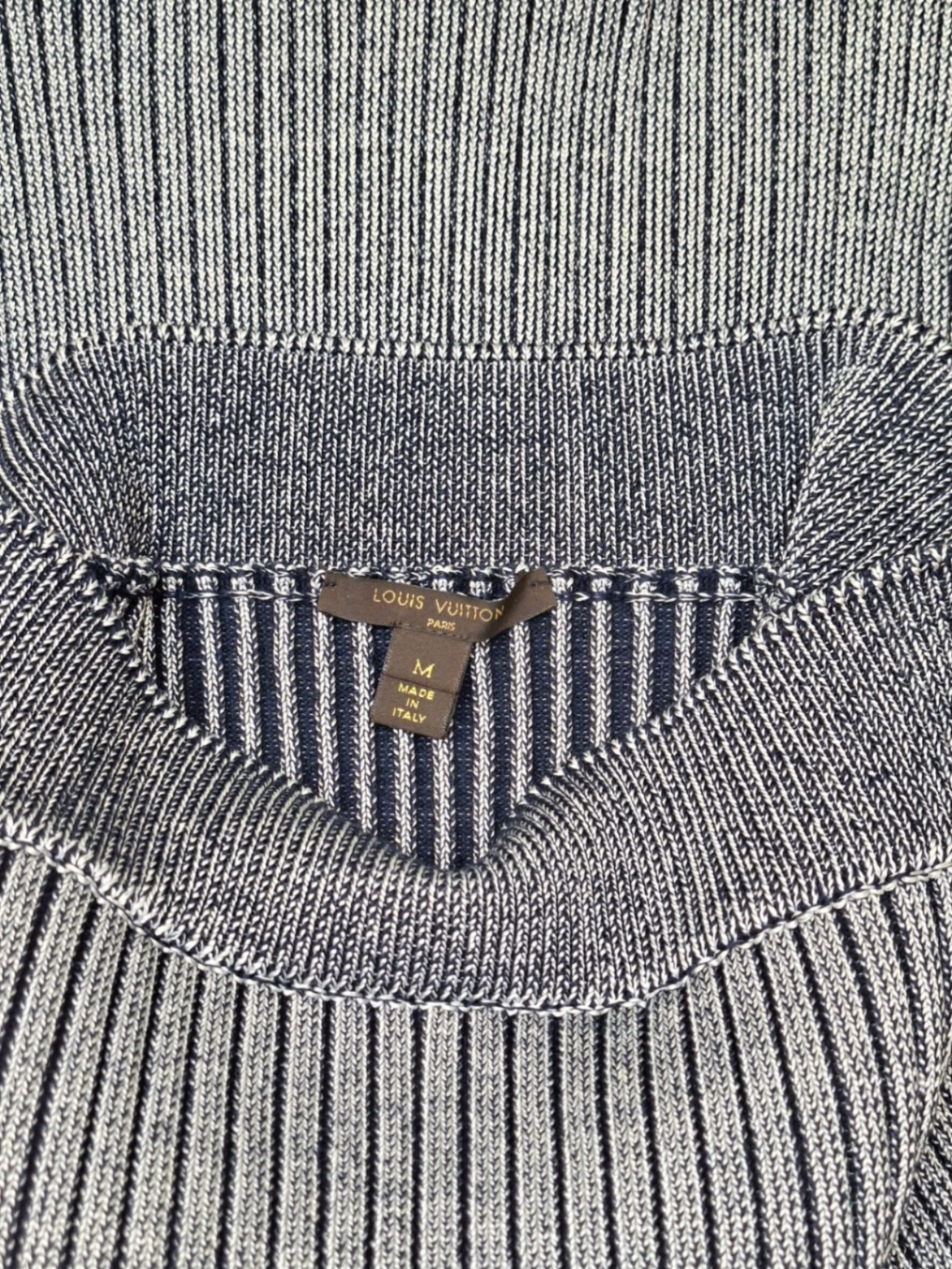Louis Vuitton Rock 36 Silbergrau und Dunkelblau Neu ohne Etikett