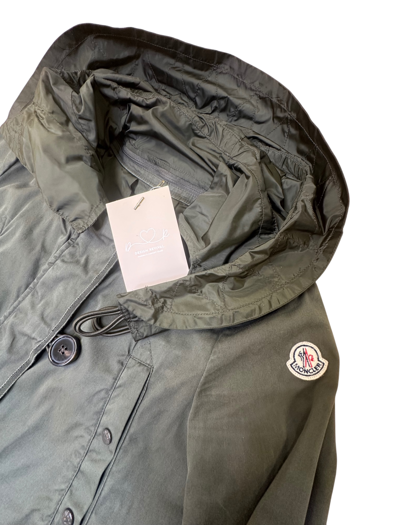 Moncler Mantel 38 Dunkelgrün Gut