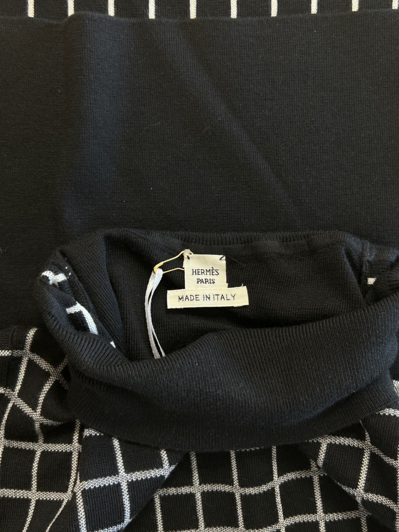 Hermés Pullover schwarz/weiß 38 NEU