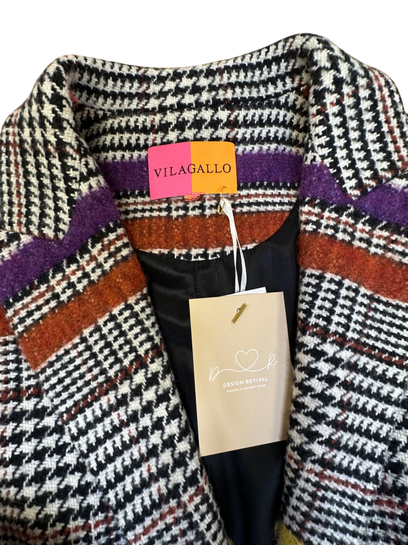 VILAGALLO Mantel 40 Mehrfarbig (schwarz, weiß, lila, orange, gelb) Sehr gut