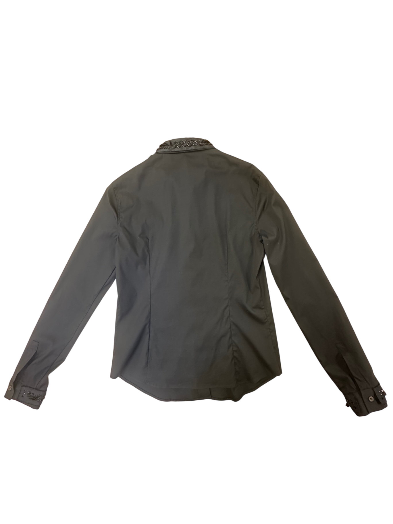 Prada Hemdbluse 36 Schwarz mit Pailetten Sehr gut