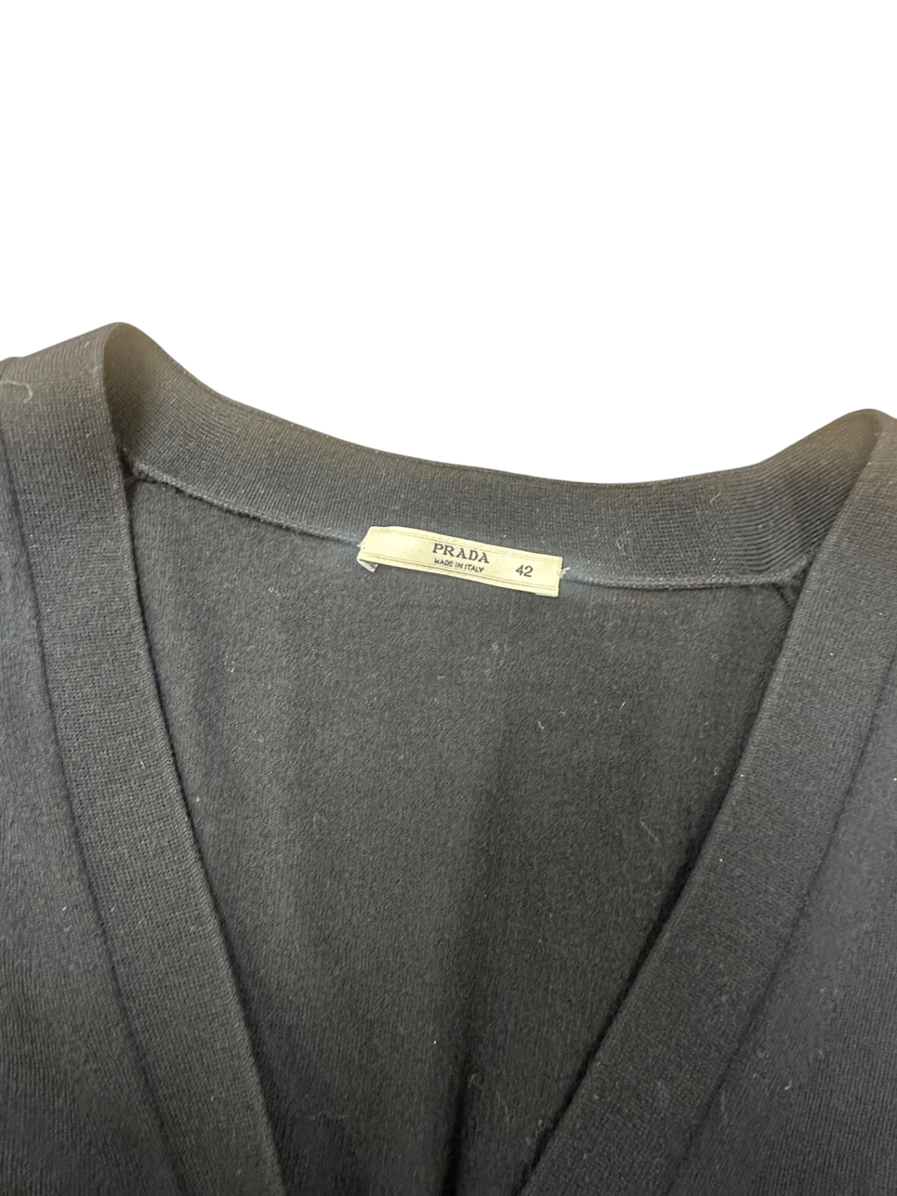 Prada Strickjacke 36 Schwarz Sehr gut