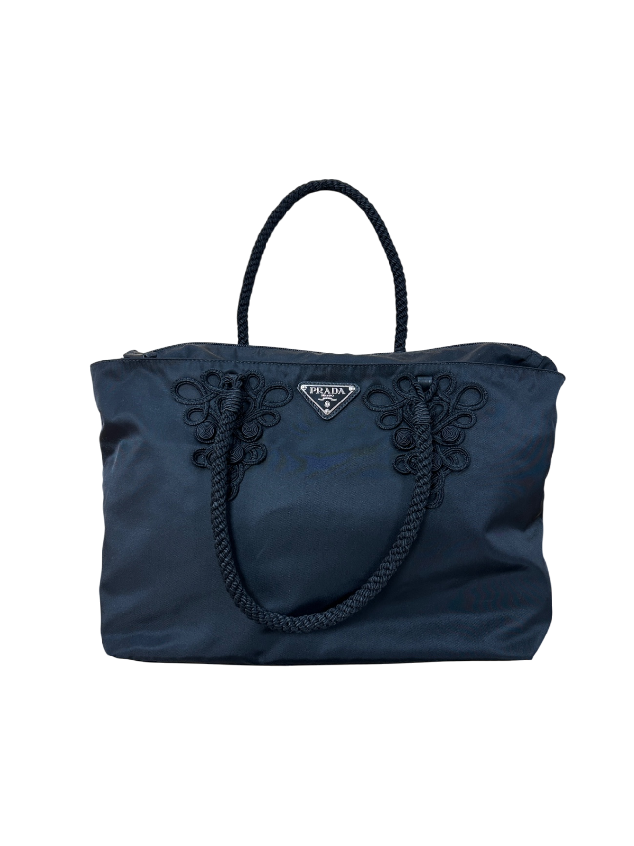 Prada Tasche  Schwarz bestickt Sehr gut