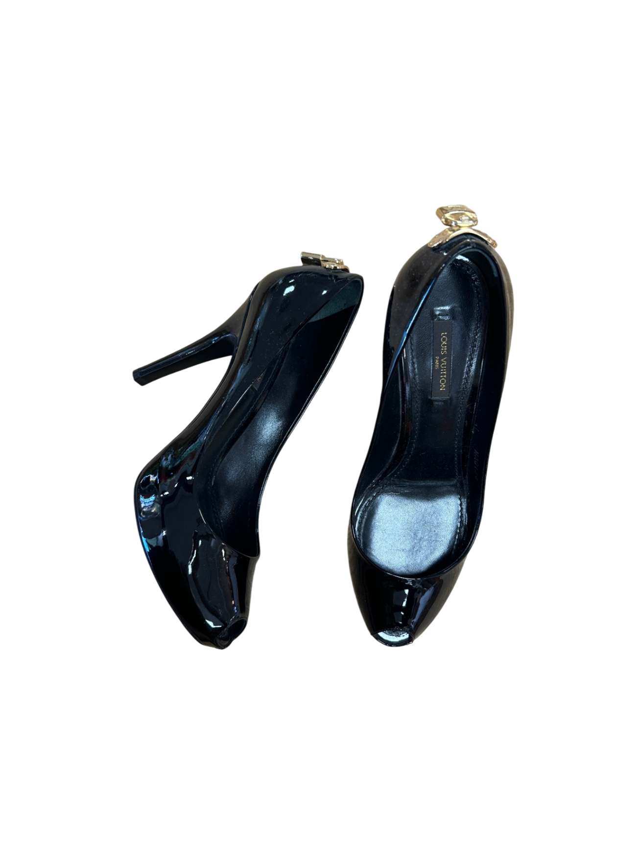 Louis Vuitton Pumps 38 Schwarz Gold Sehr gut