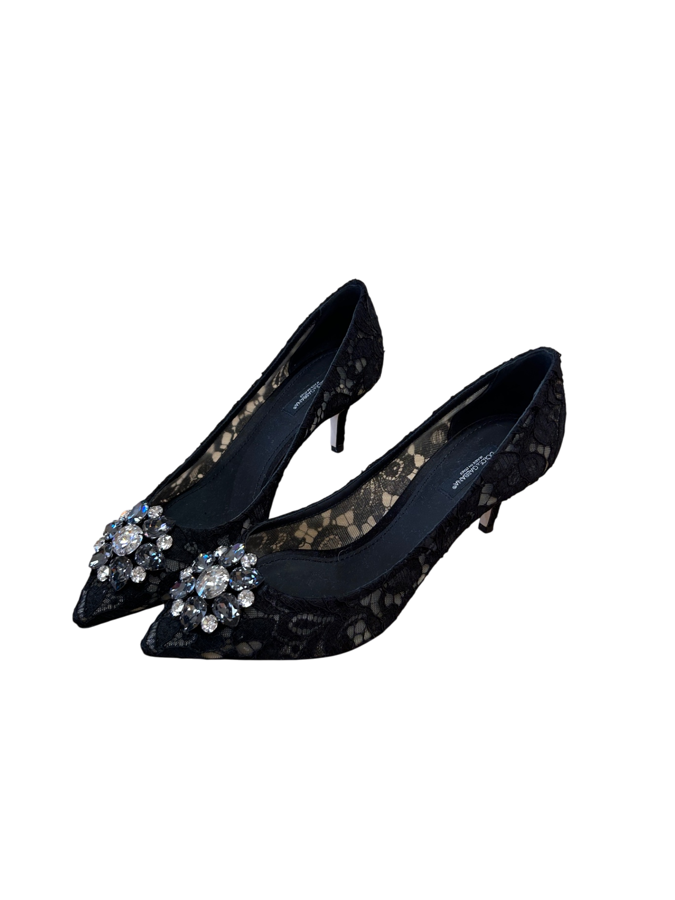 Dolce & Gabbana Pumps 39 Schwarz Spitze Neu ohne Etikett