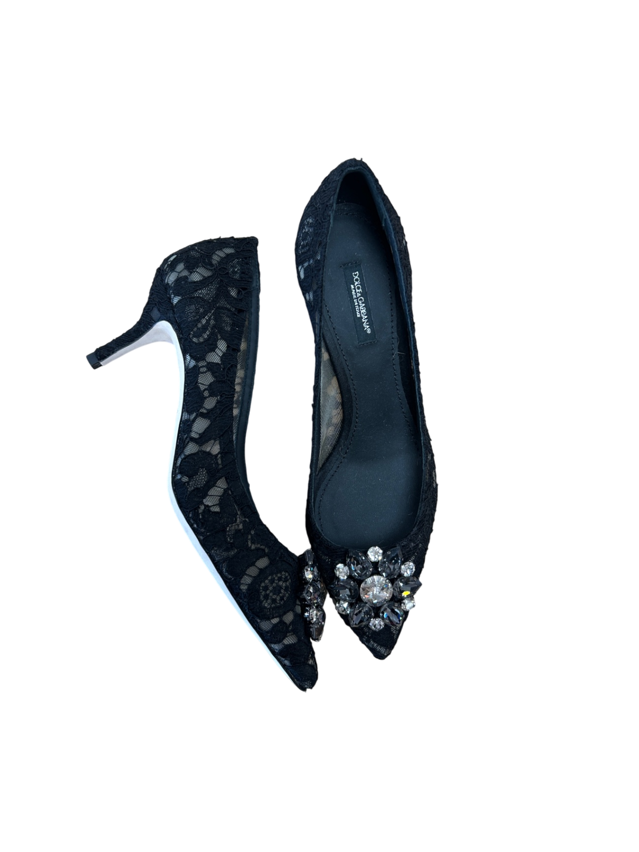 Dolce & Gabbana Pumps 39 Schwarz Spitze Neu ohne Etikett