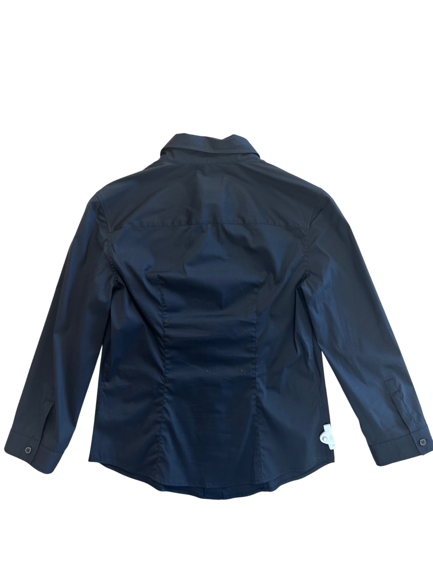 Prada Hemdbluse 36 Schwarz mit Stickerei Sehr gut