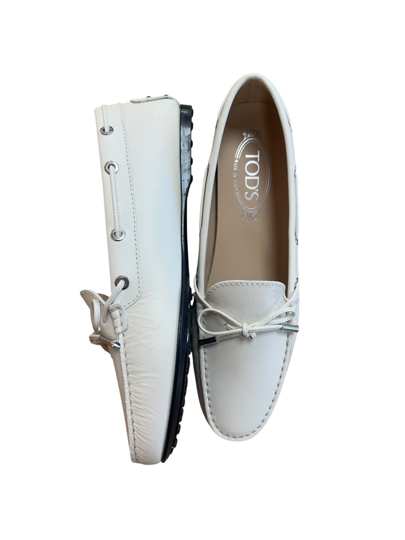 TOD'S Slipper 39,5 Weiß NEU