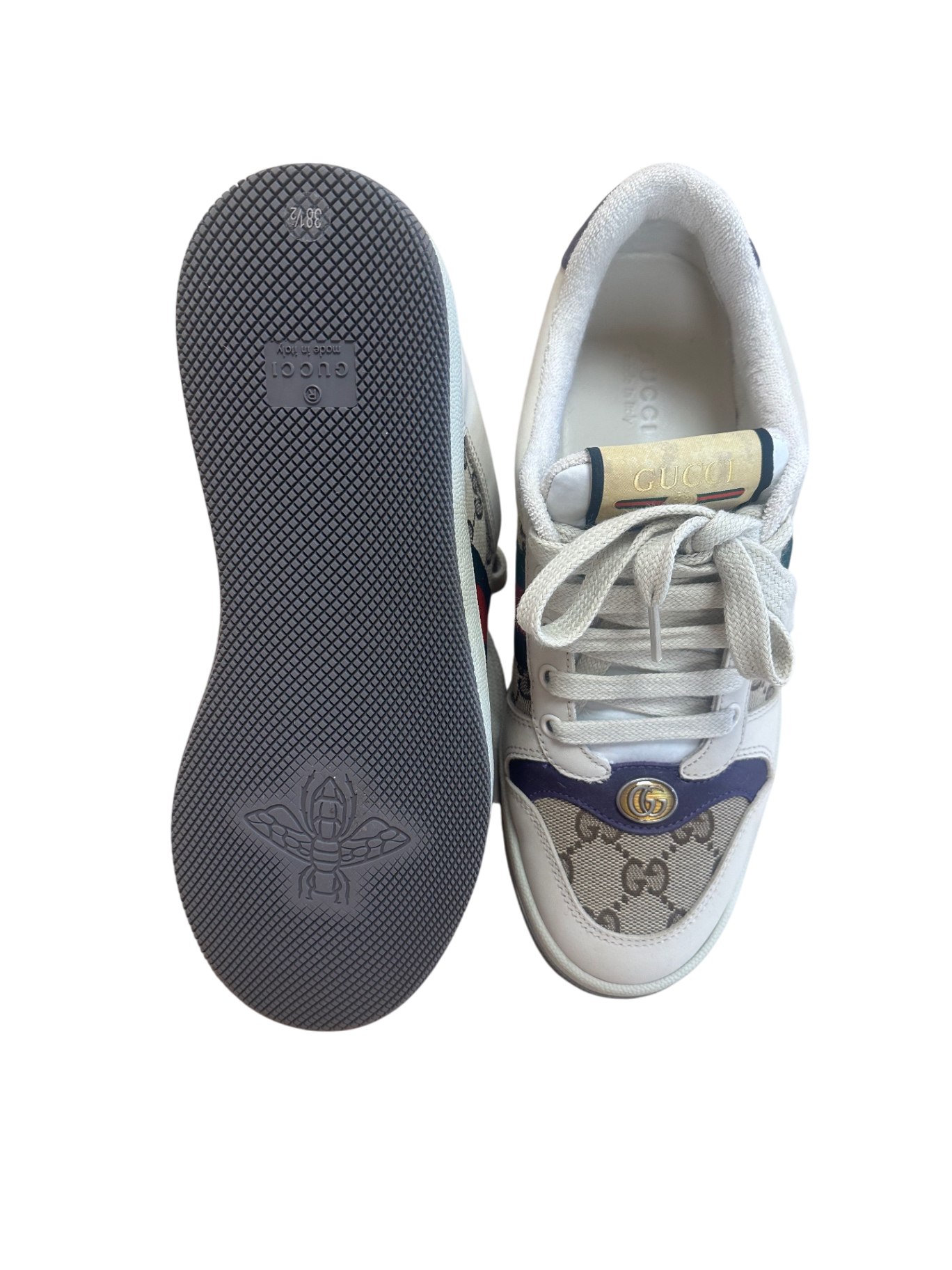 Gucci Sneaker 38,5 Beige, violet, Braun NEU