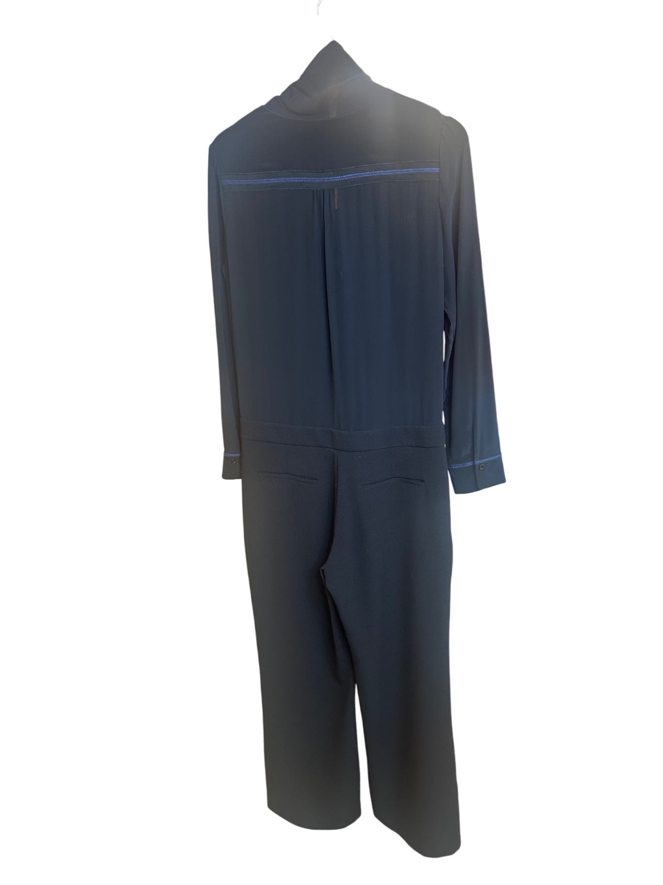 See by Chloe Jumpsuit 38 Schwarz mit blauen Applikationen Sehr gut