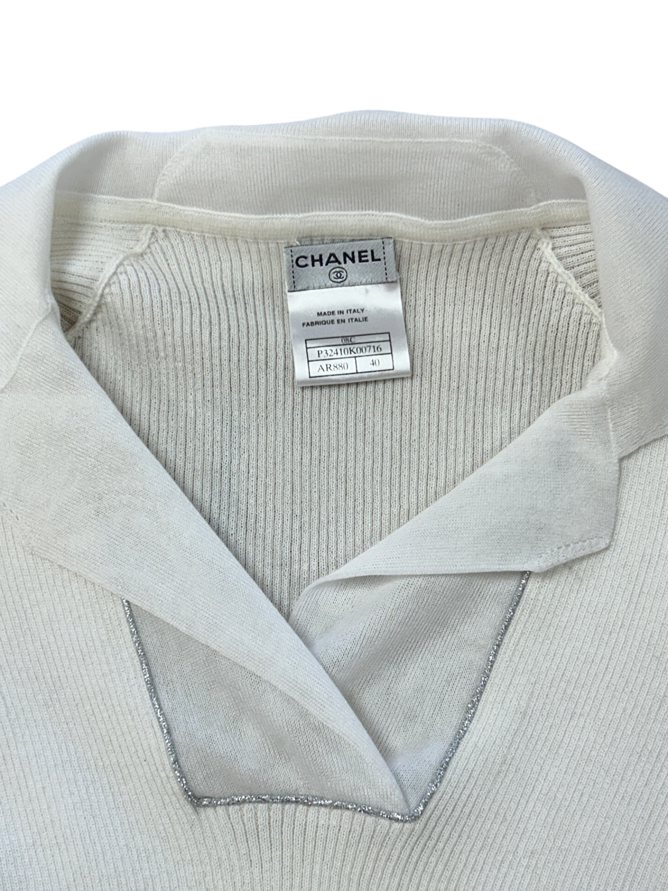 Chanel summer sweater, size 36, white, new without tags