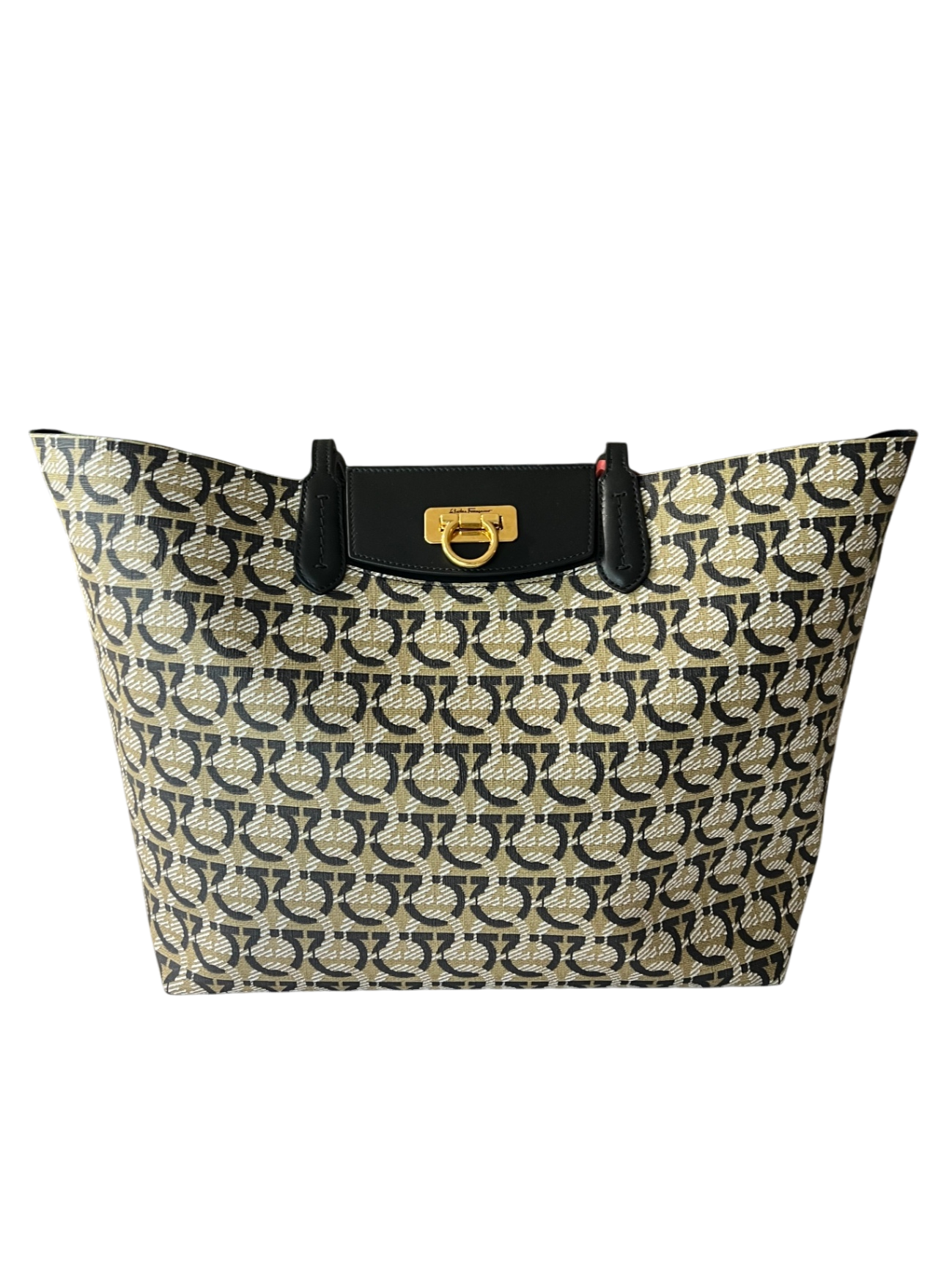 Ferragamo Tasche Schwarz/ Beige Neu ohne Etikett