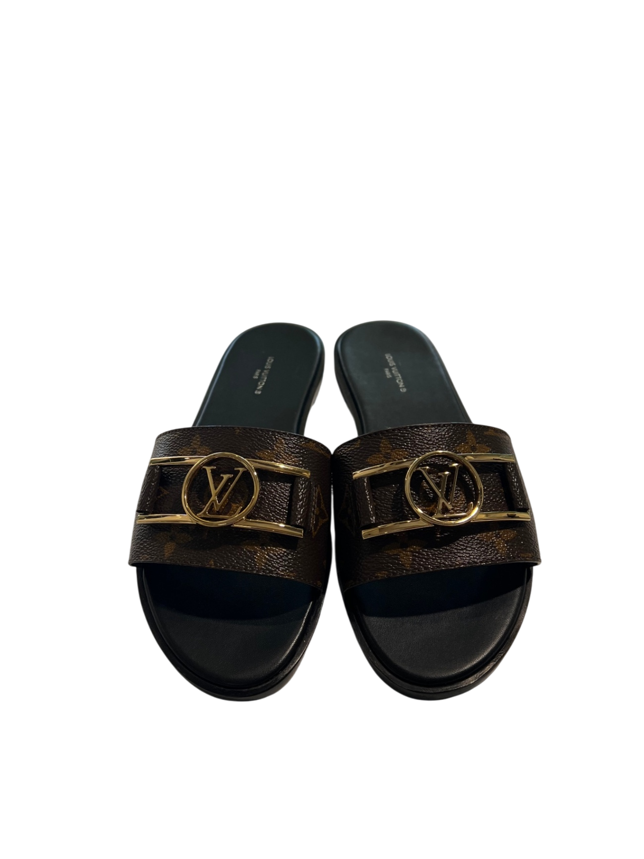 Louis Vuitton Pantolette 39 Braun und Schwarz Neu ohne Etikett