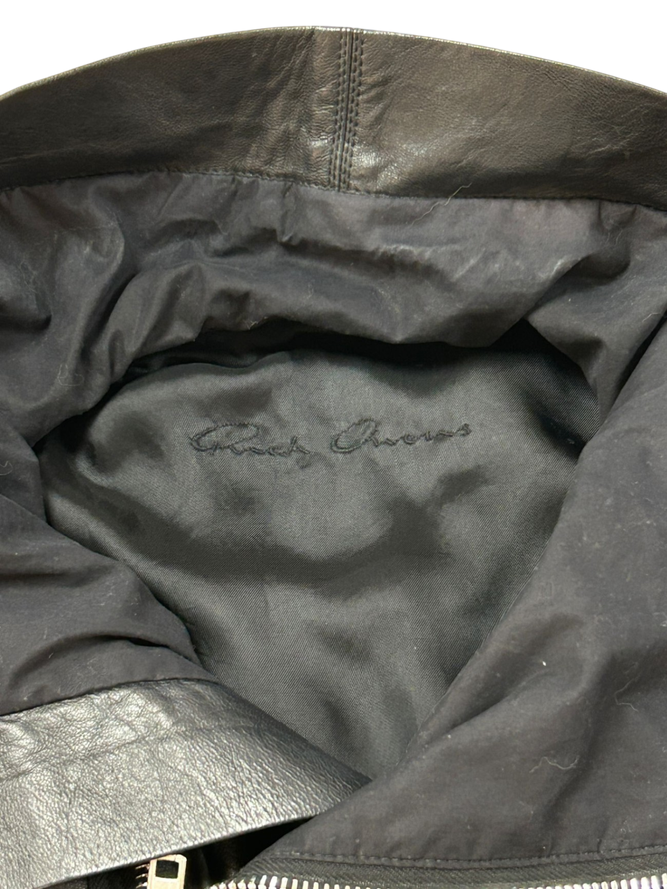 Rick Owens Lederjacke 40 Schwarz Sehr gut