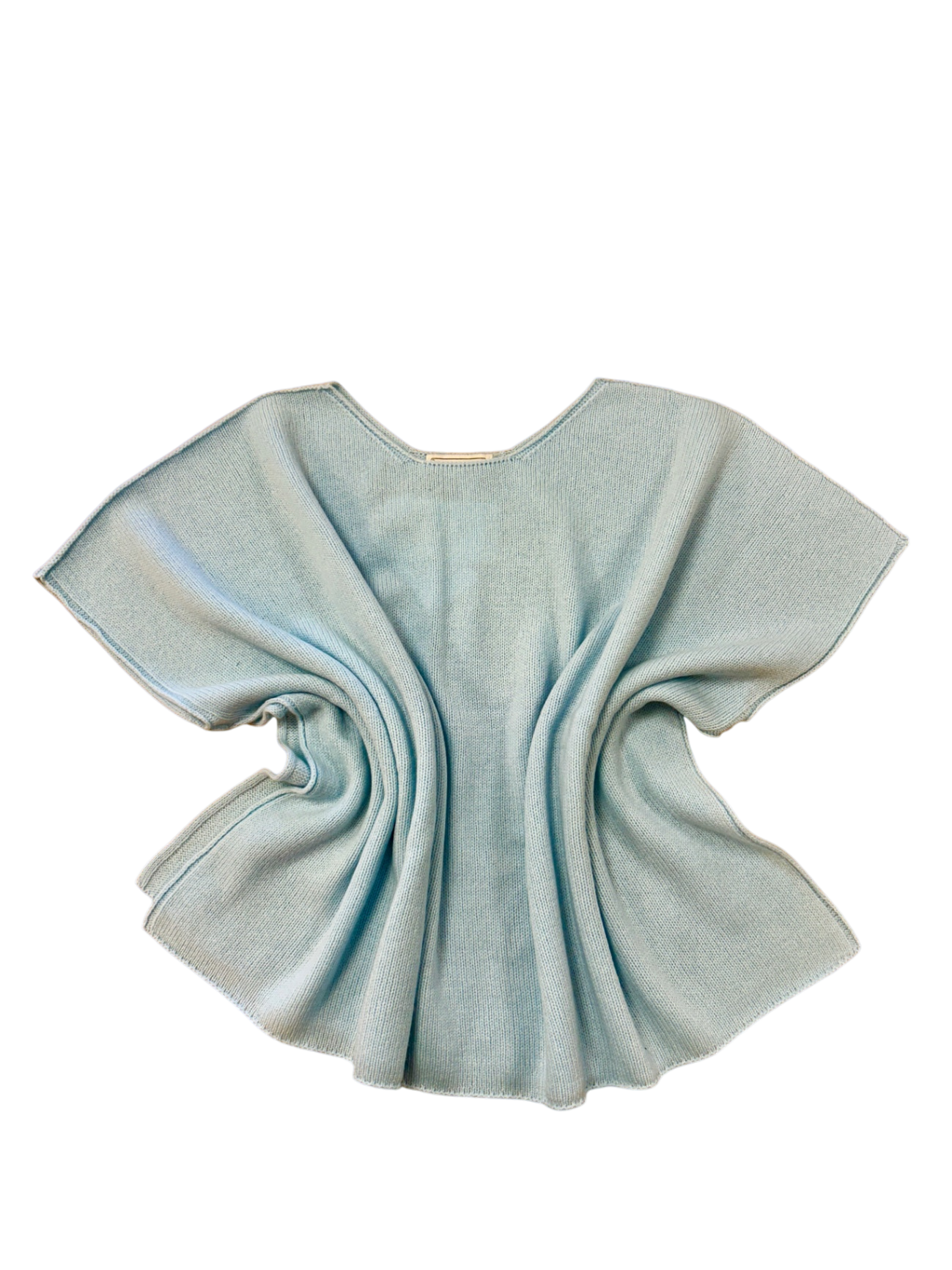 Pinotti Poncho Celeste 100% Cashmere Neu Uni