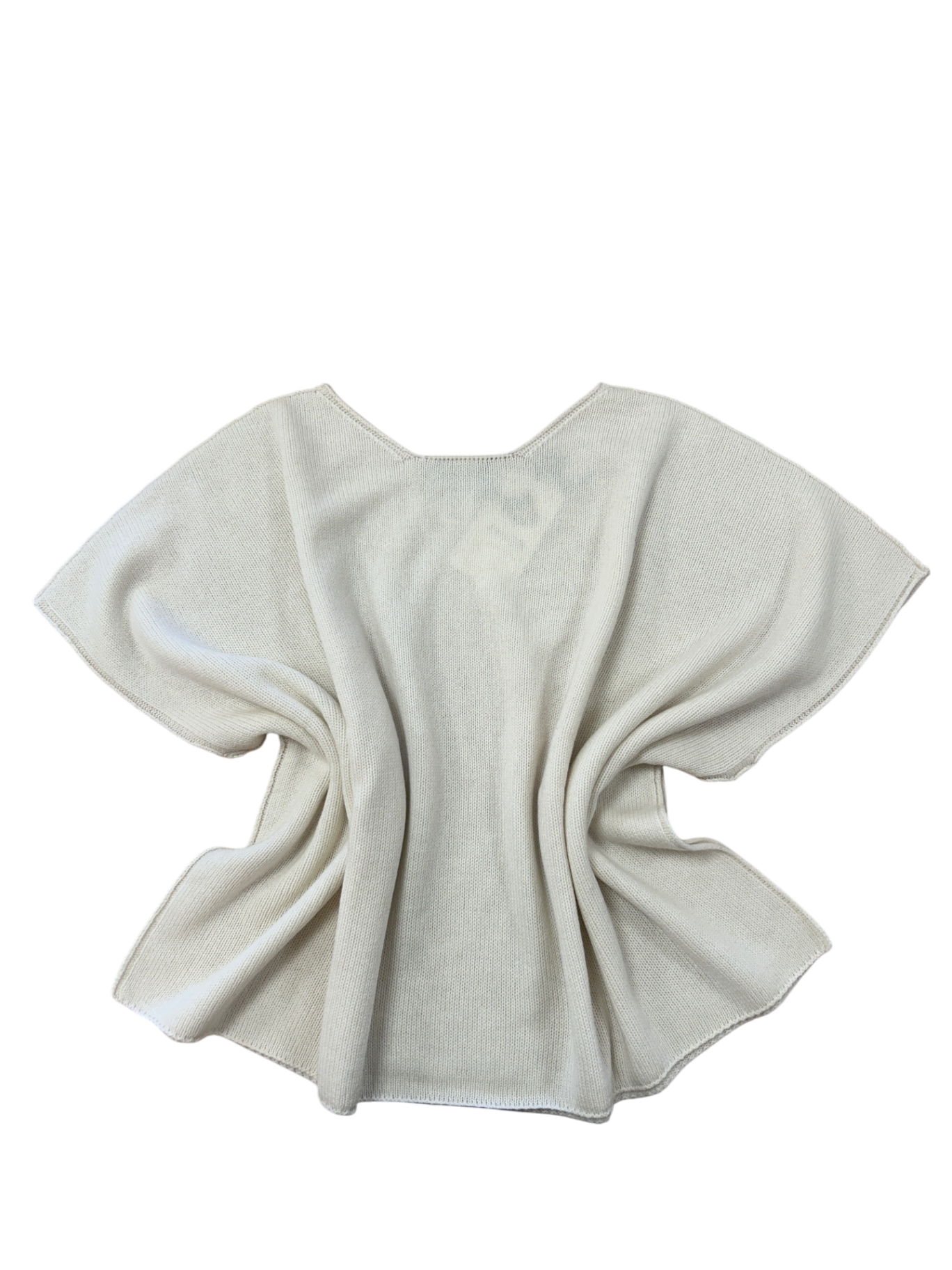 Pinotti Poncho Weiß 100% Cashmere Neu Uni