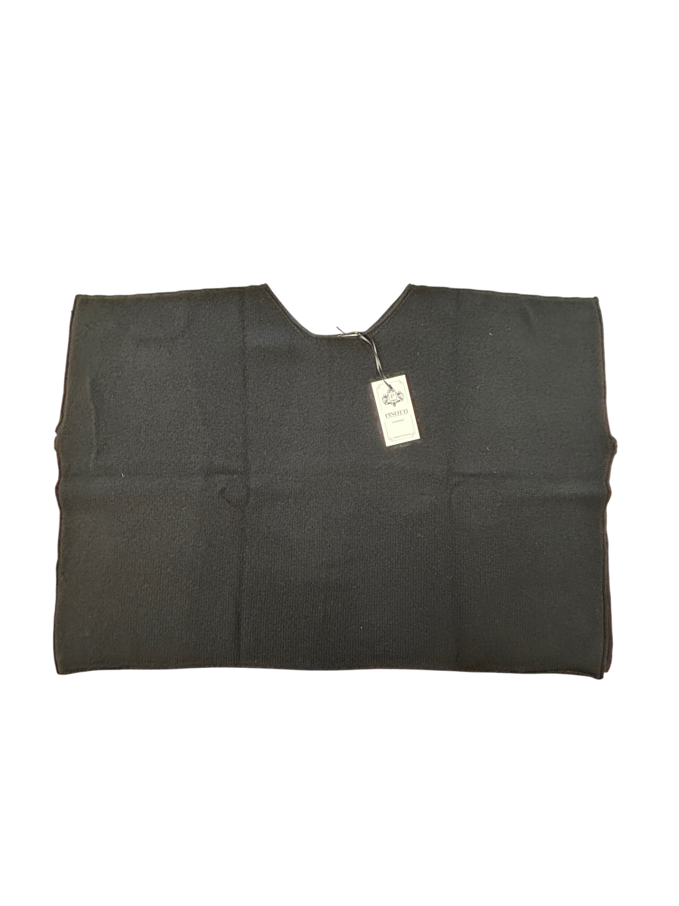Pinotti Poncho Schwarz 100% Cashmere Neu Uni