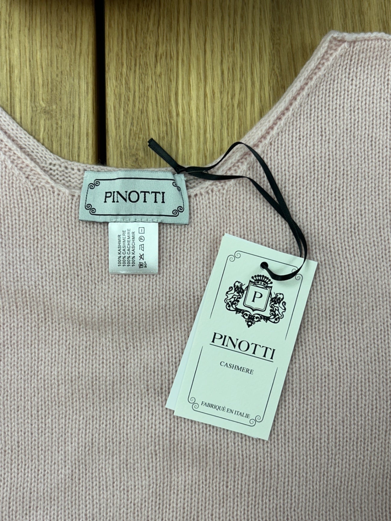 Pinotti Poncho Rosa 100% Cashmere Neu Uni
