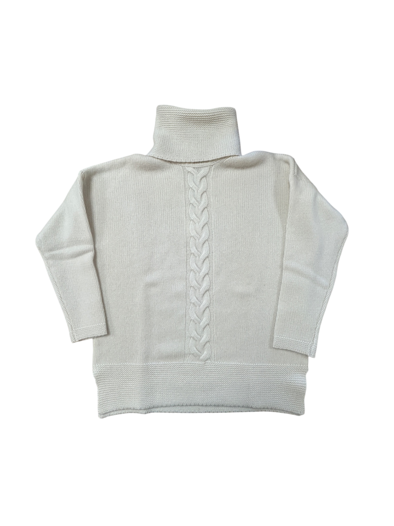 Pinotti Pullover mit Zopfmuster Weiß 100% Cashmere Neu Uni