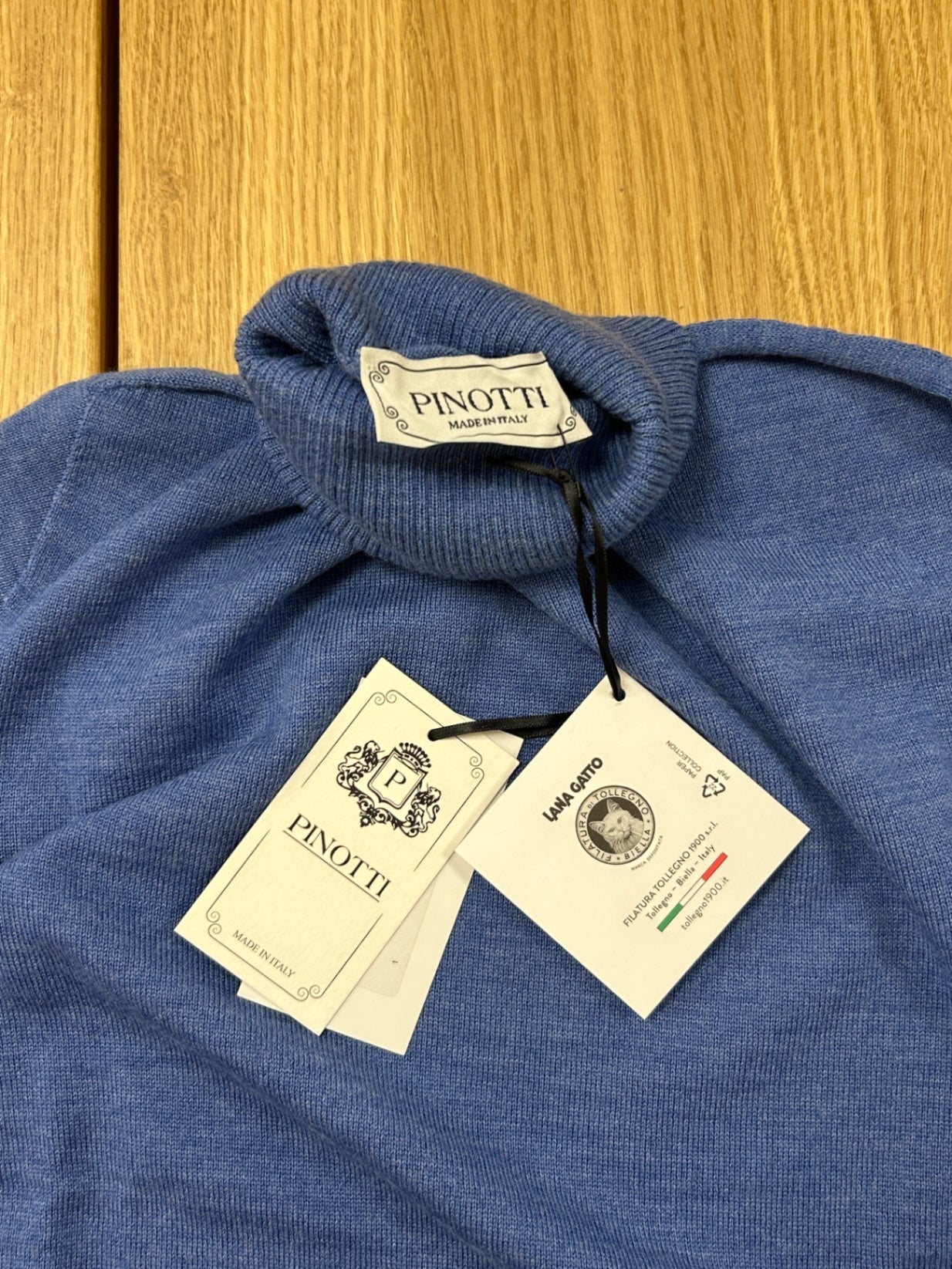 Pinotti Pullover Dolce Vita fein Oxford 100% Cashmere Neu 40
