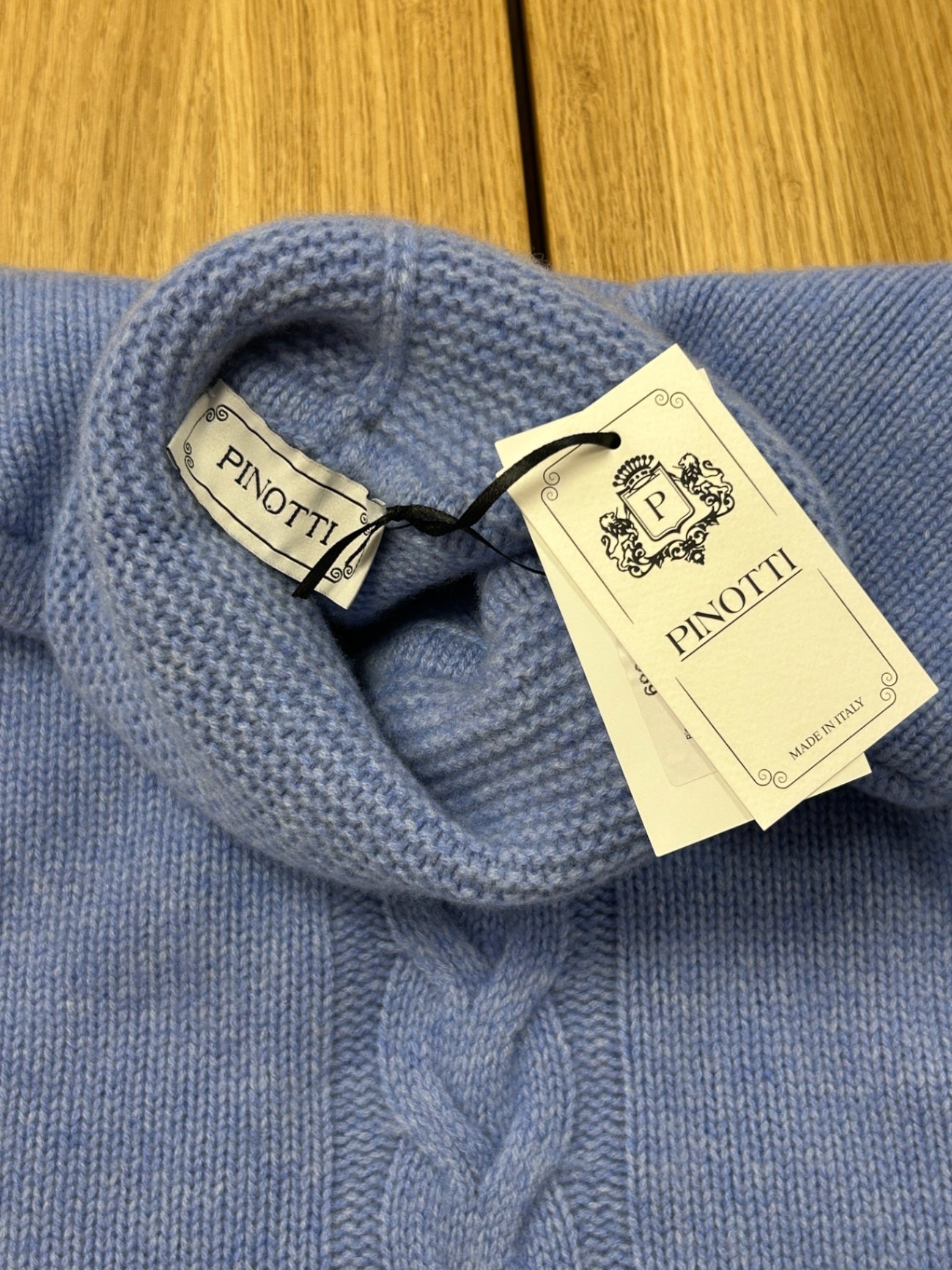 Pinotti Pullover mit Zopfmuster Pervinca 100% Cashmere Neu Uni