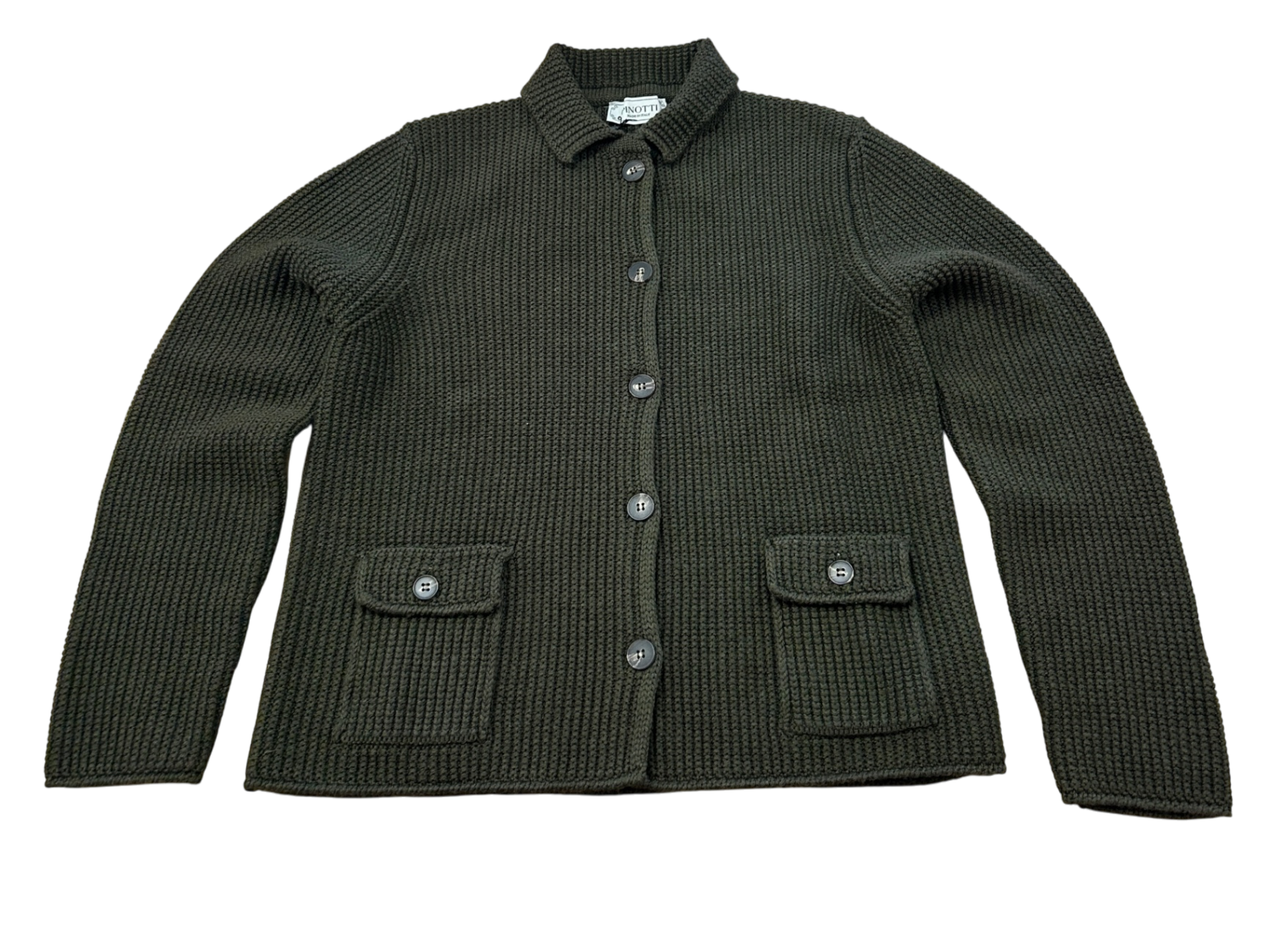 Pinotti Cardigan Miltare 100% Cashmere Neu 40