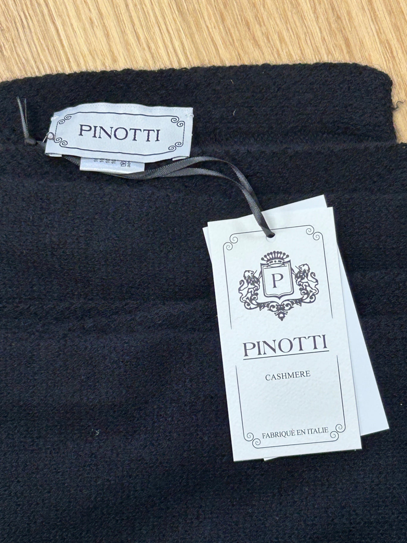 Pinotti Schal Navy 100% Cashmere Neu Uni