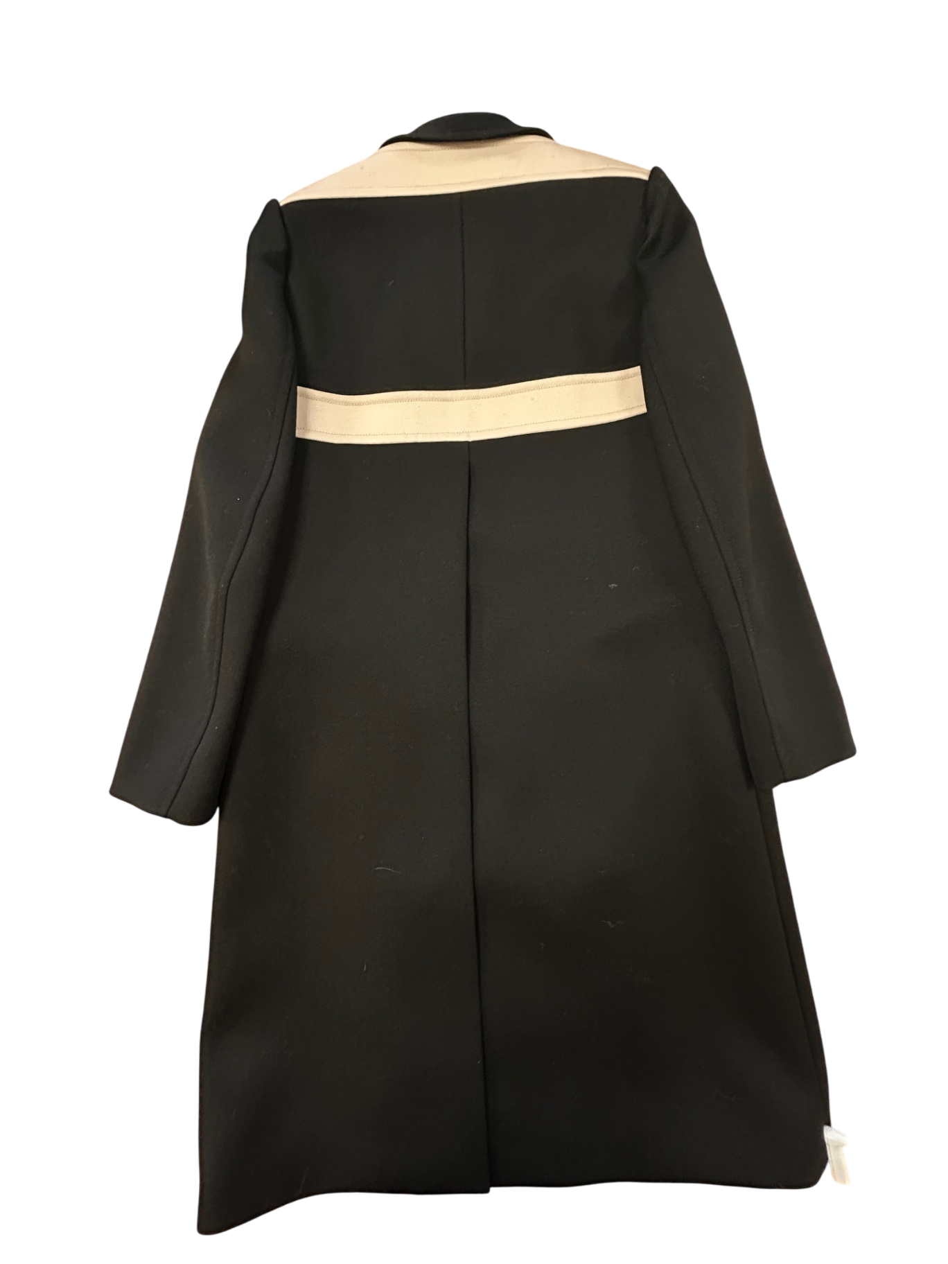Prada Mantel 40 Schwarz und Creme Neu ohne Etikett