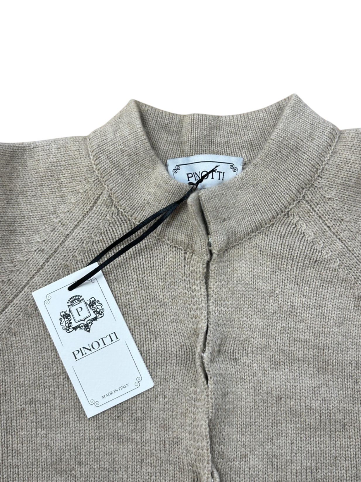 Pinotti Strickjacke Beige 100% Cashmere Uni NEU