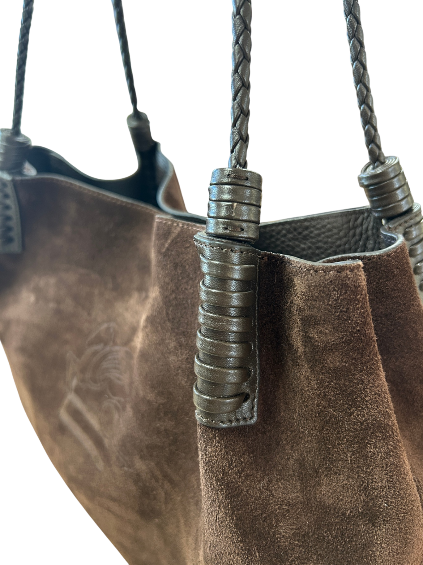 Etro Libra Suede Tote Bag in Braun