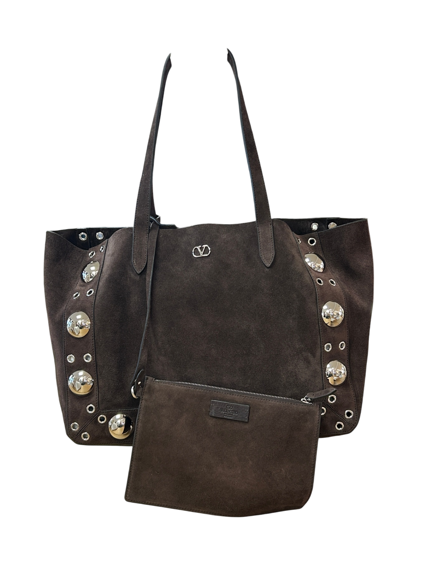 Valentino Garavani Nellcôte Large Suede Tote Bag in Braun