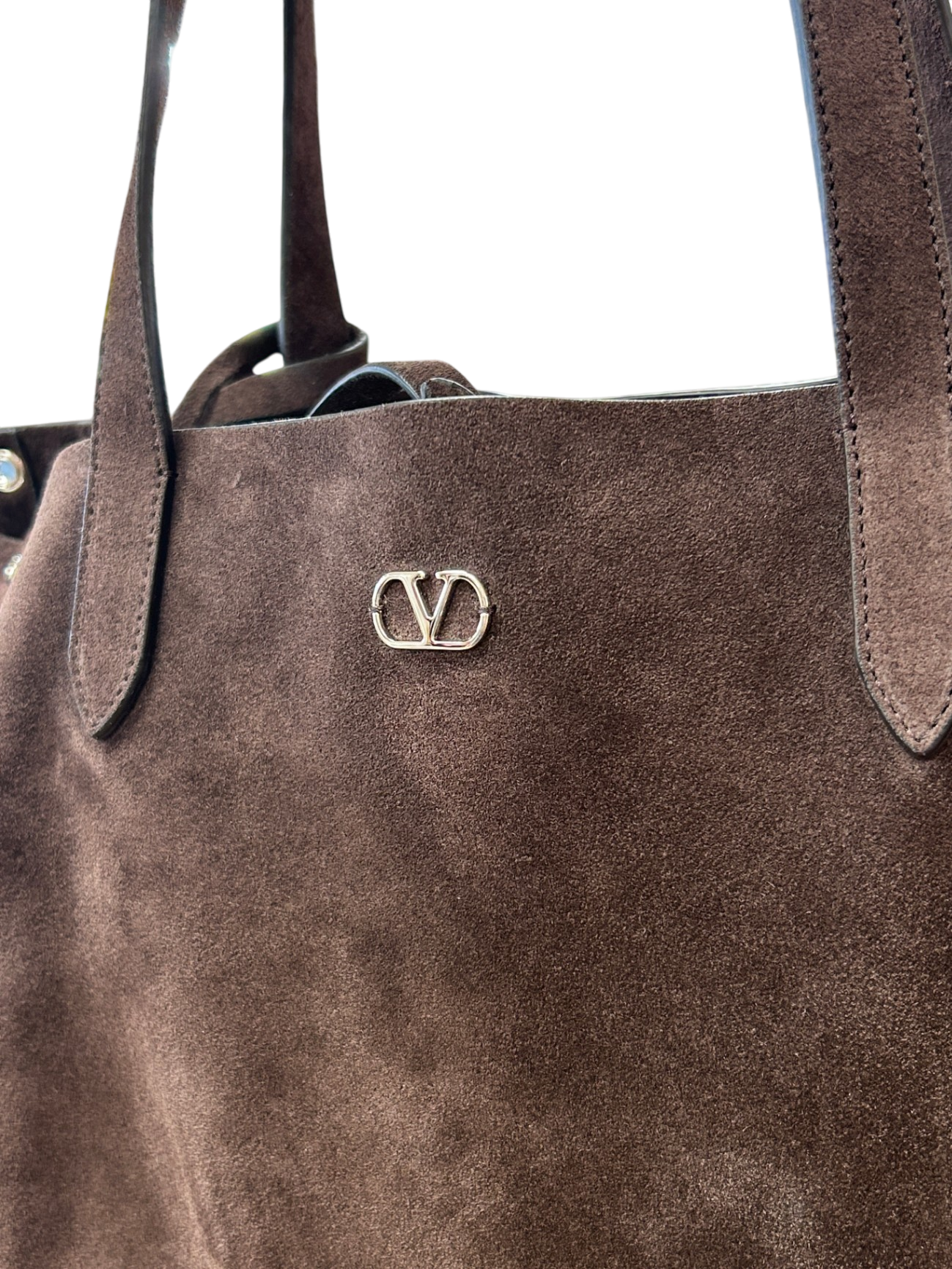 Valentino Garavani Nellcôte Large Suede Tote Bag in Braun