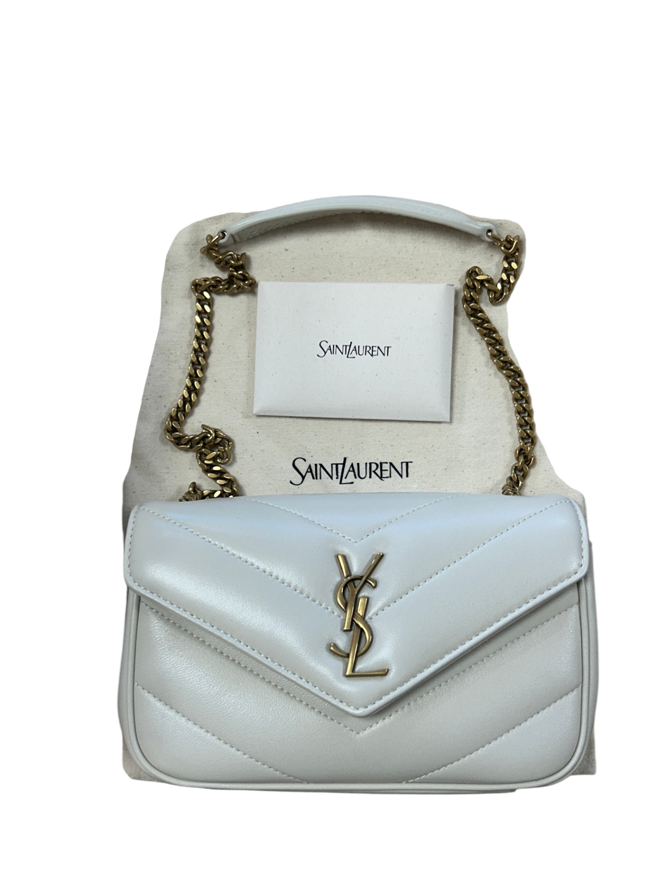 Yves Saint Laurent Lou Lou Mini in Blanc Vintage