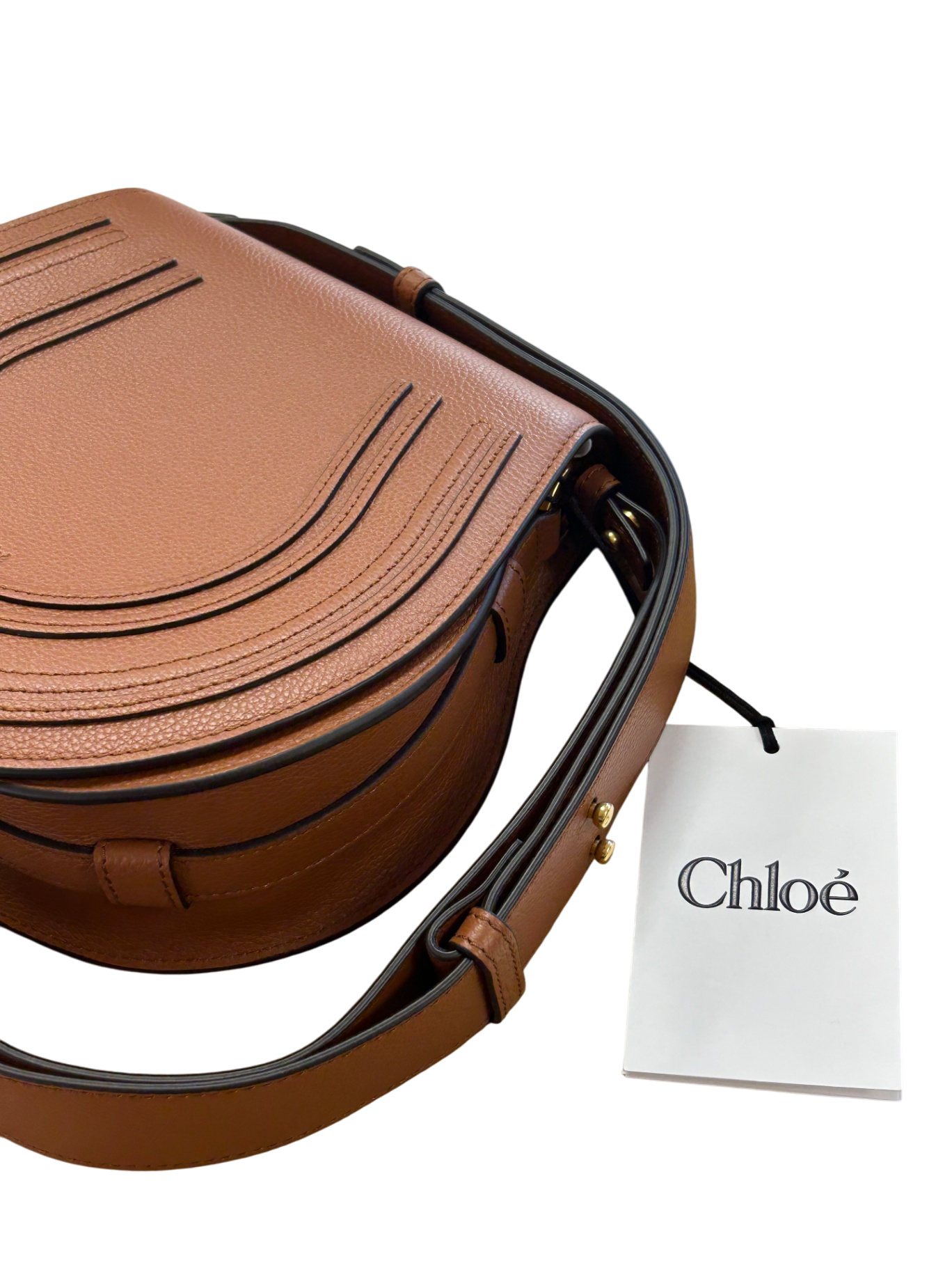 Chloé Marcie Saddle Bag in Tan