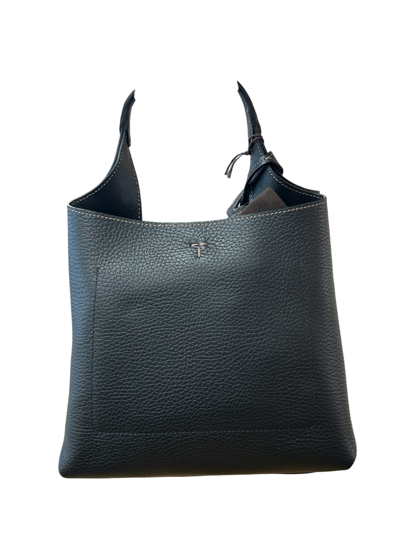Tods Micro Leather Top Handle Bag in Schwarz