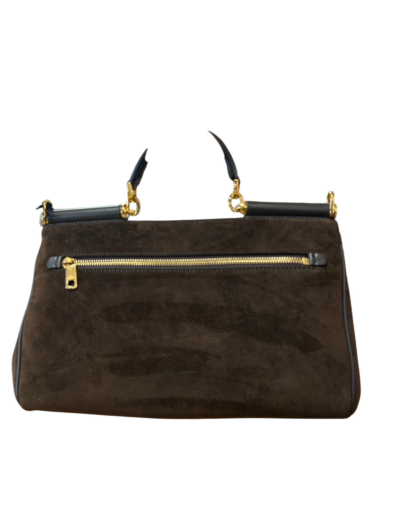 Dolce & Gabbana My Sicily Suede Shoulder Bag in Brown