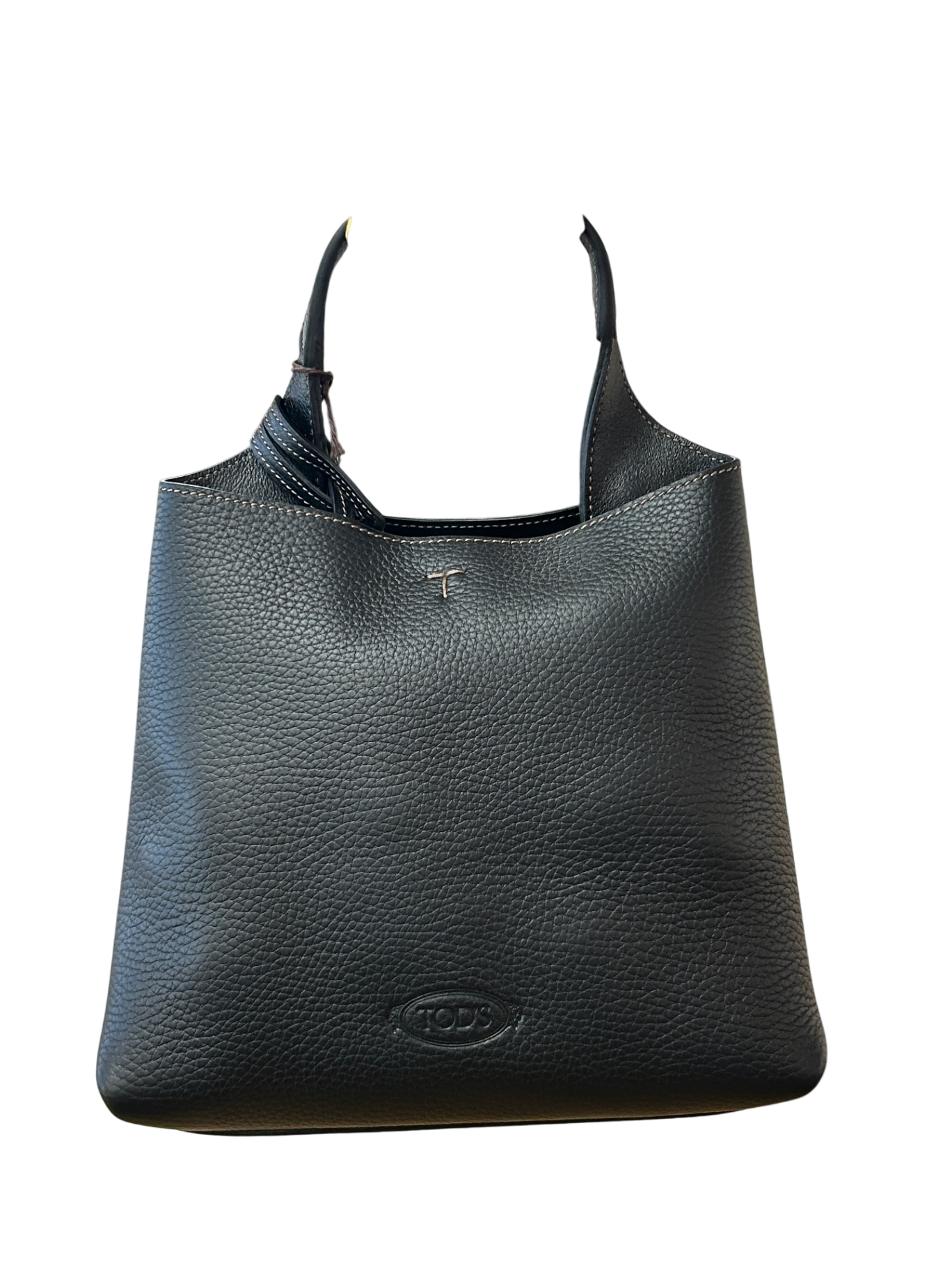Tods Micro Leather Top Handle Bag in Schwarz