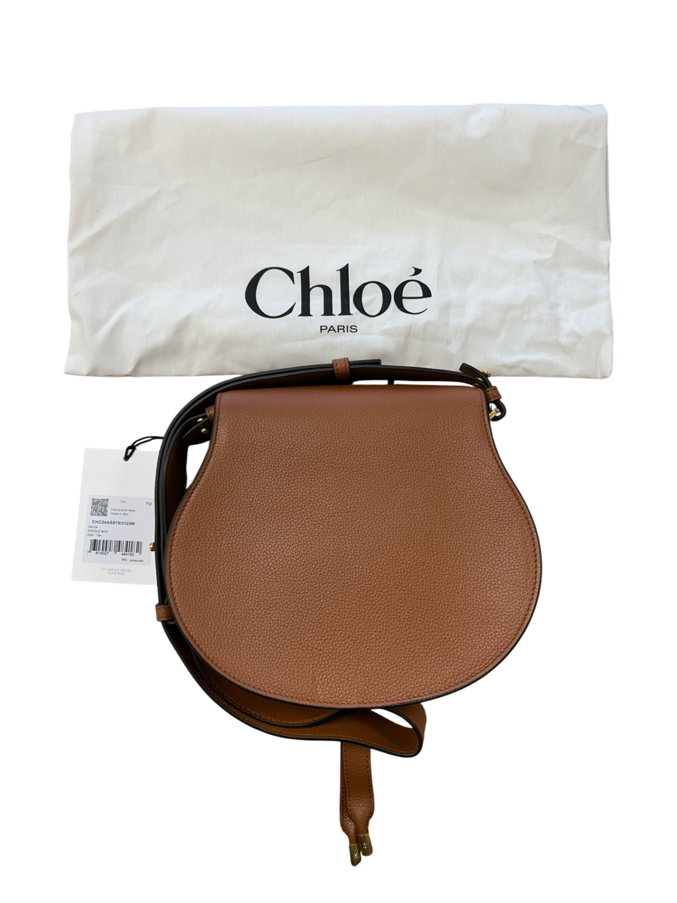 Chloé Marcie Saddle Bag in Tan