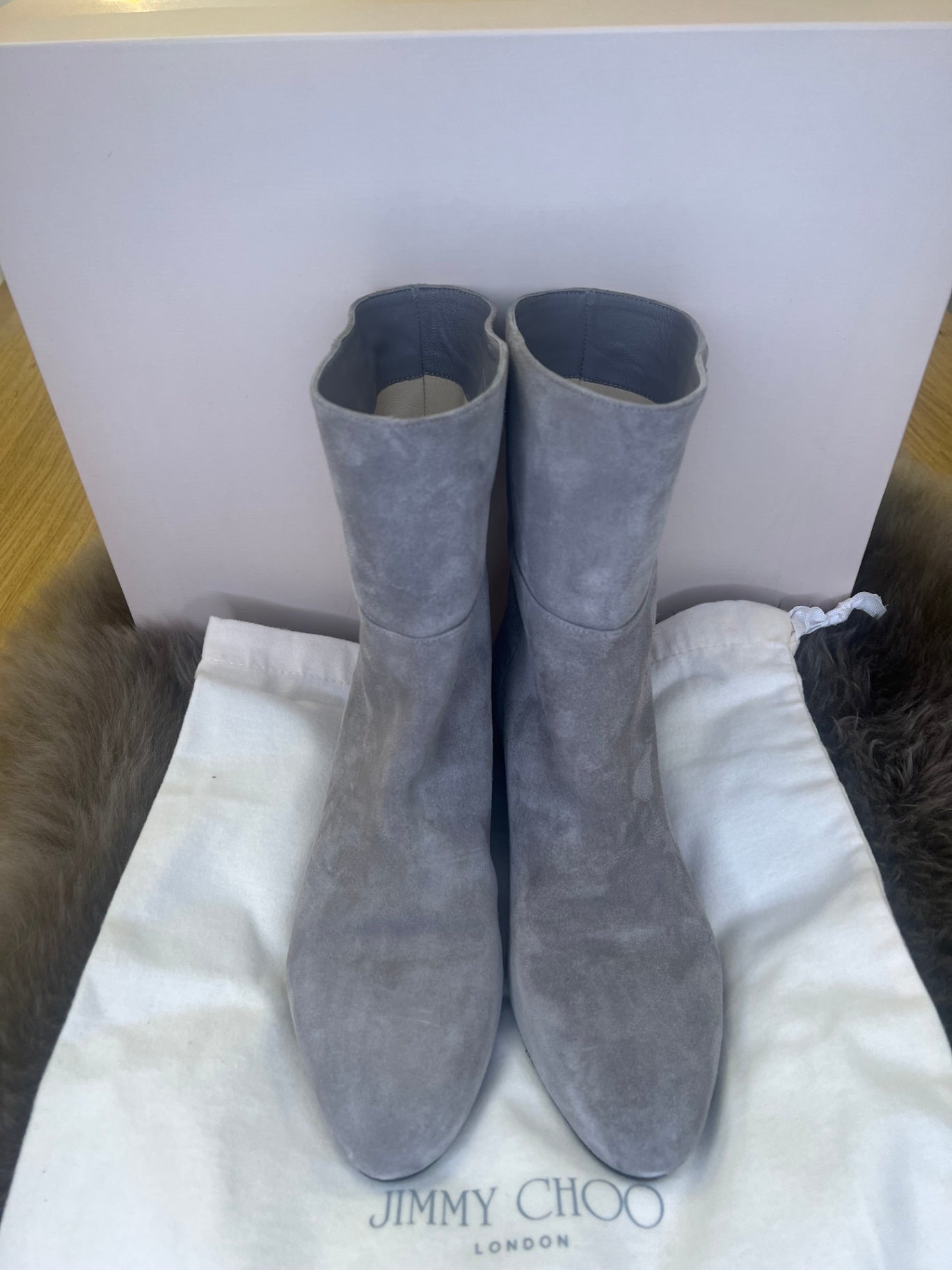 Jimmy Choo Graubeige 39 Wildleder