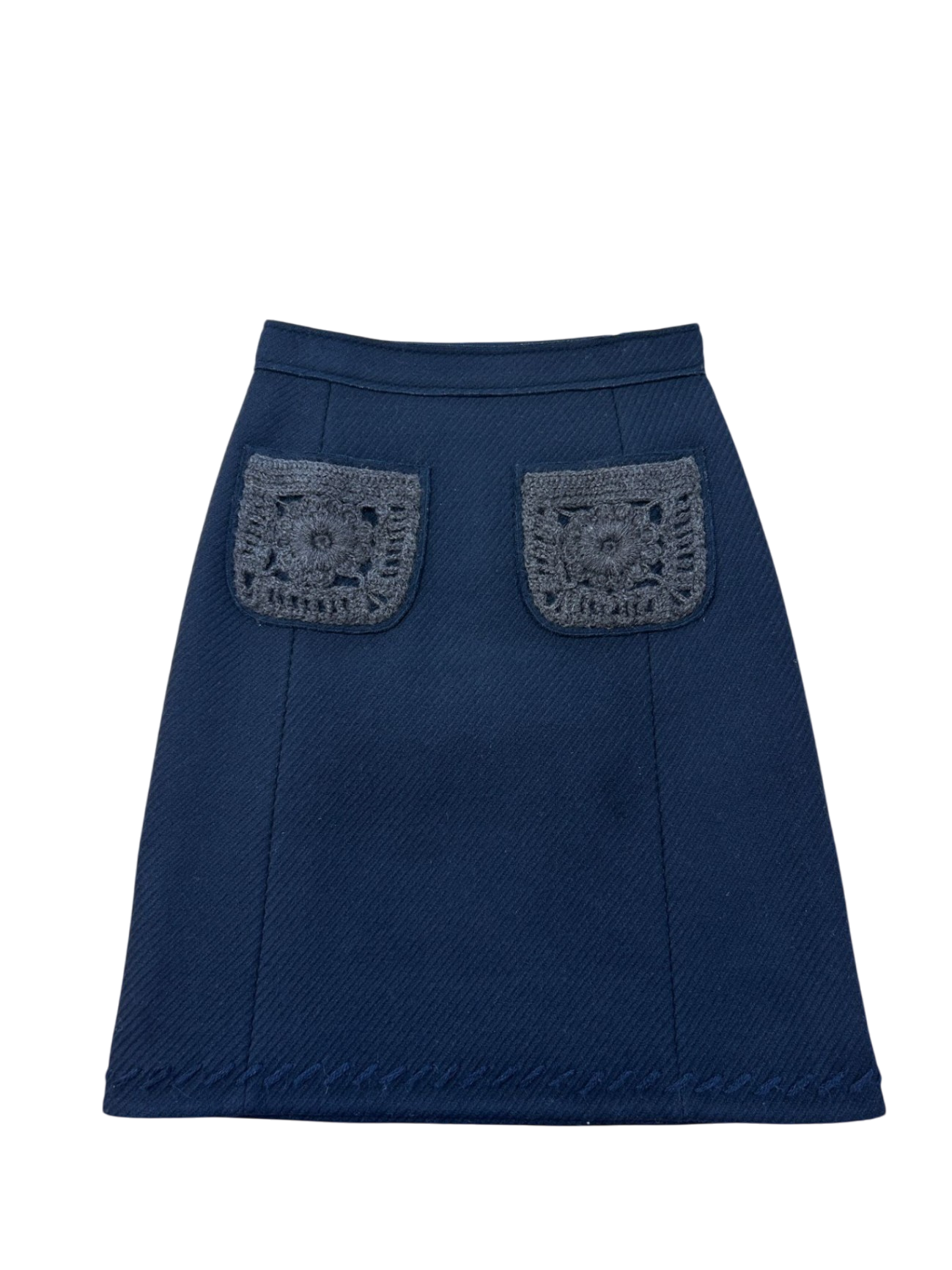 Prada Blau 36 Wollmix