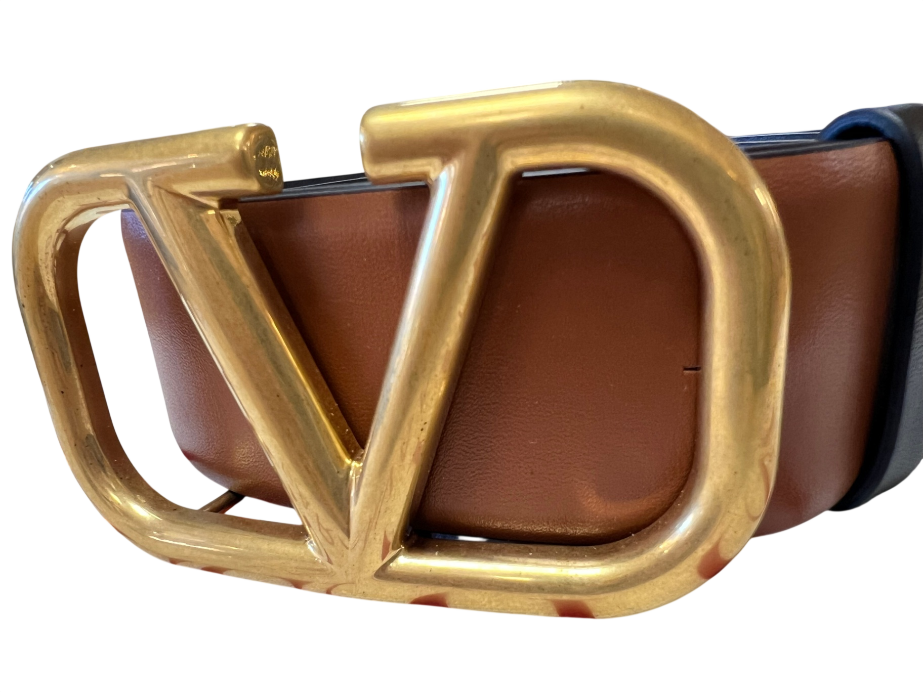 Valentino Braun und Schwarz 90/4cm Leder