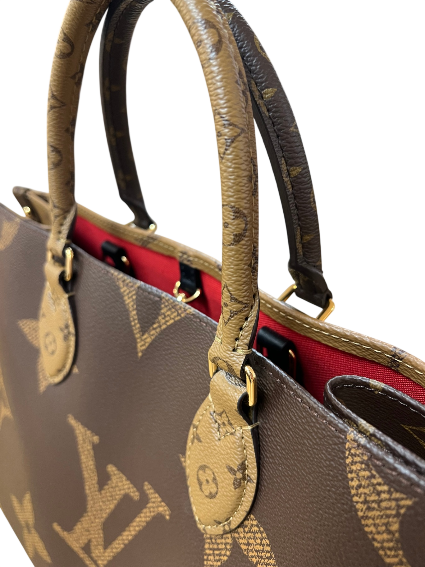 Louis Vuitton Monogram Beige/Brown MM Canvas coated / Leather