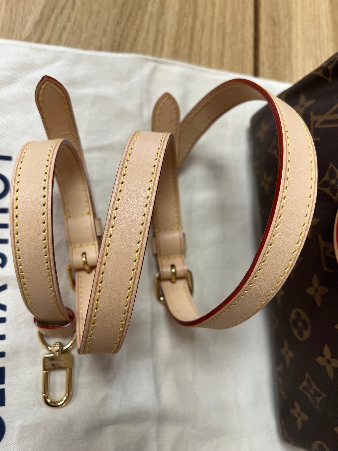 Louis Vuitton Speedy Bandoulliere 25 Monogram Braun Beschichtetes Canvas/Leder